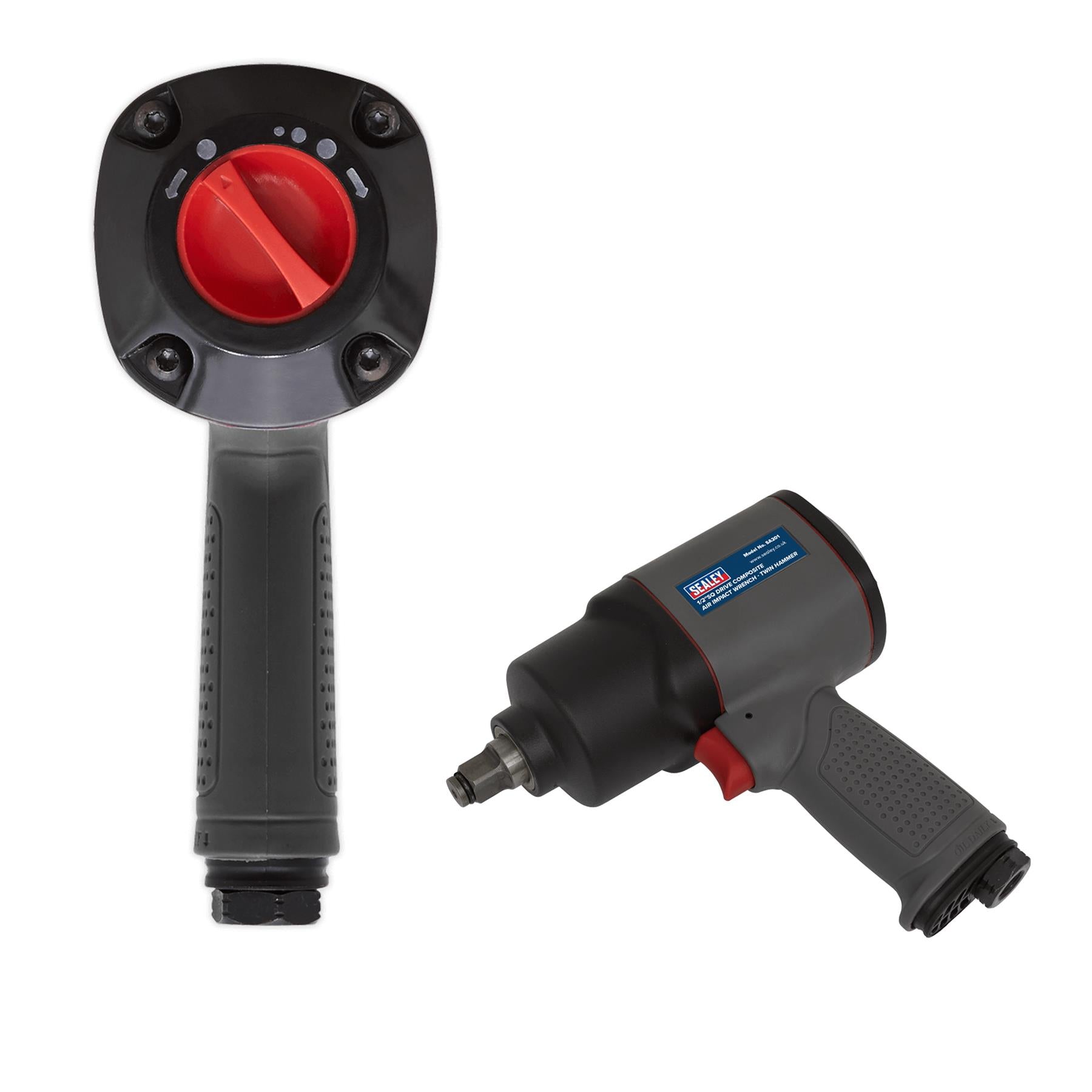 Sealey Air Impact Wrench 1/2"Sq Drive Composite Twin Hammer