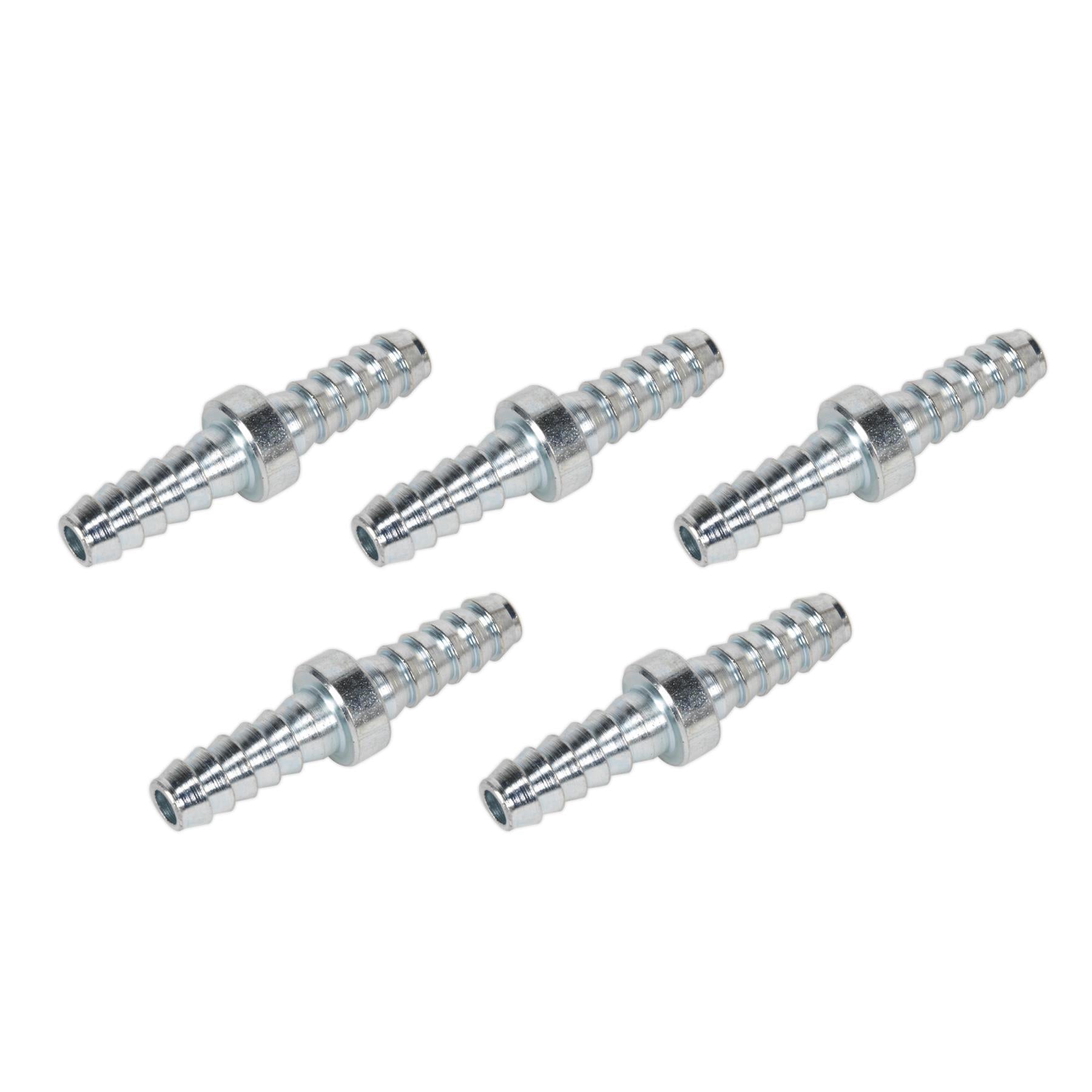 Sealey Double End Hose Connector 1/4" Hose Pack of 5
