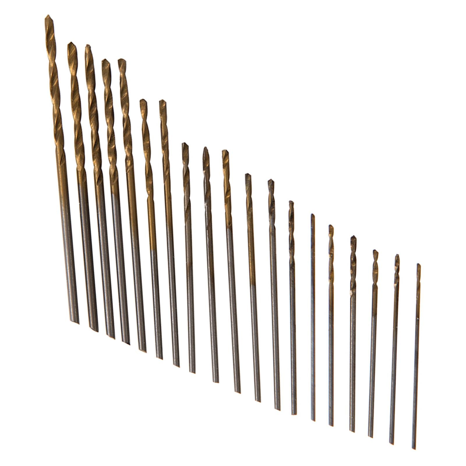 HSS Micro Drill Bit Set 20Pc High Speed For Craft And Hobby Applications