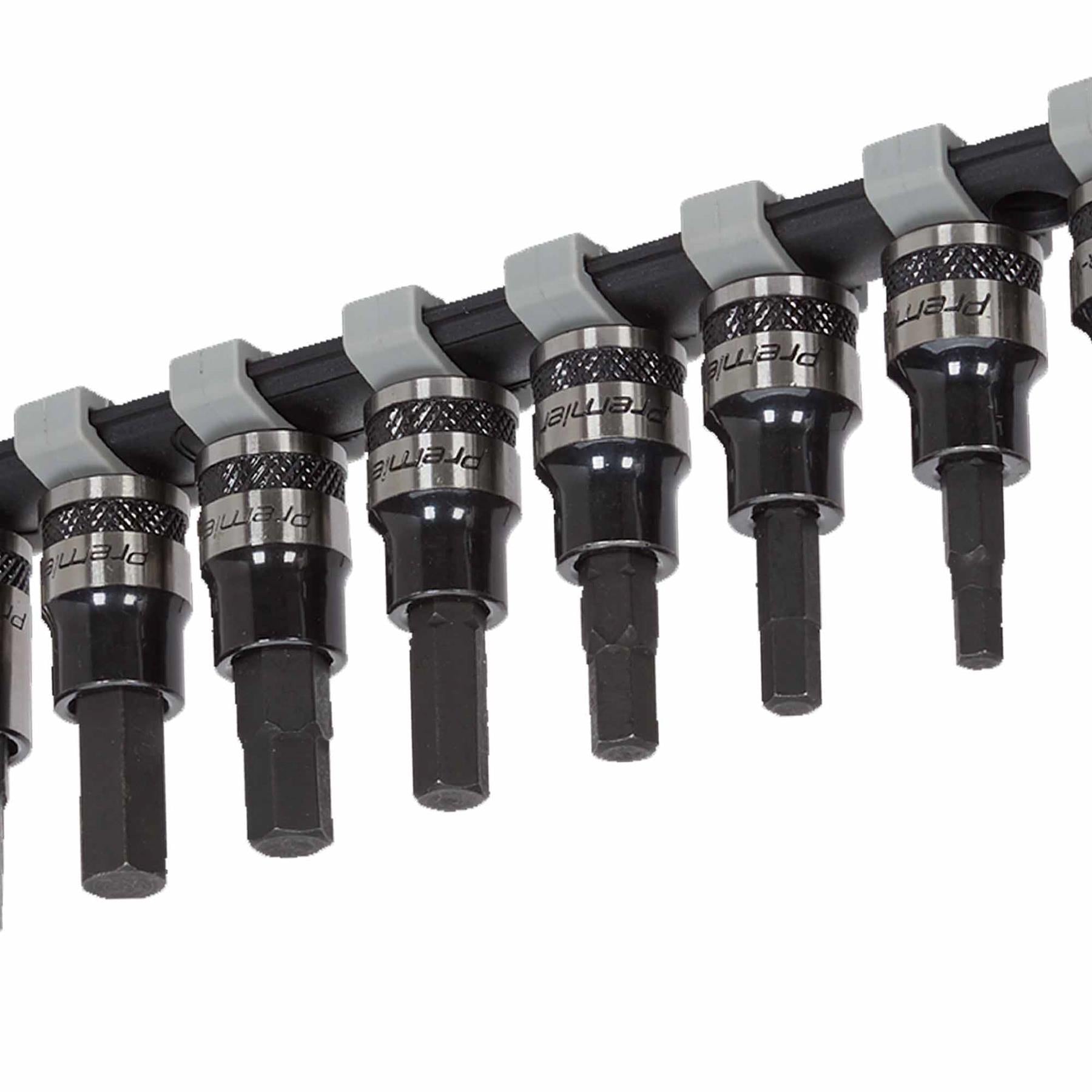 Sealey Hex Key Socket Bit Set 9pc 3/8"Sq Drive Metric Black
