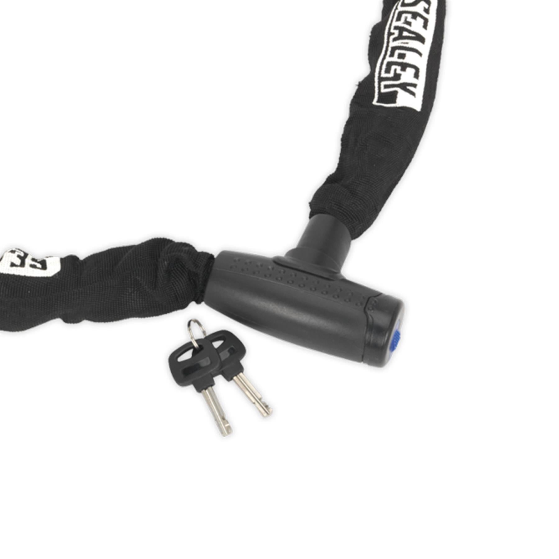 Sealey Motorcycle Motorbike Chain Lock Heavy Duty Steel 10mm x 1.5m