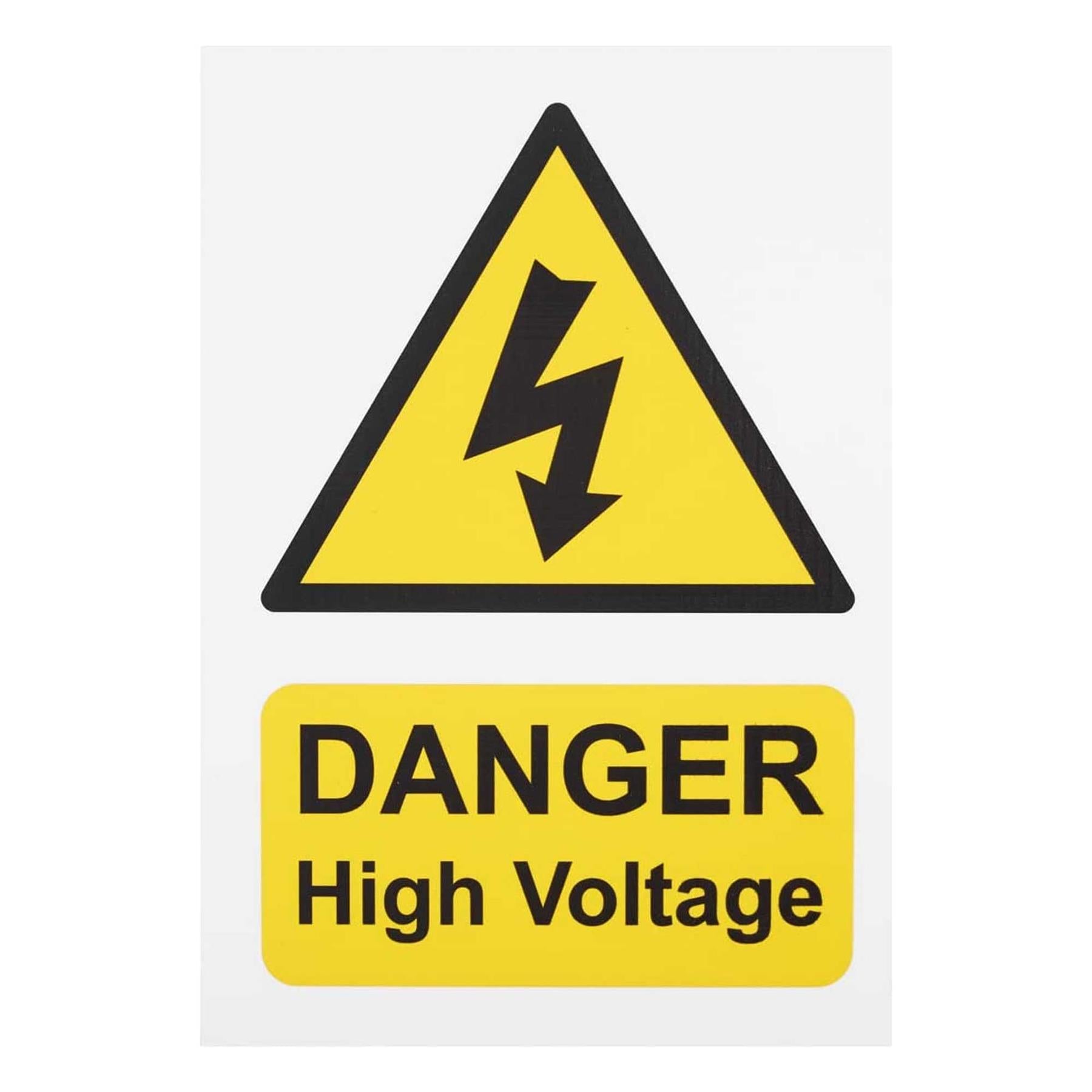 Sealey High Voltage Vehicle Warning Sign