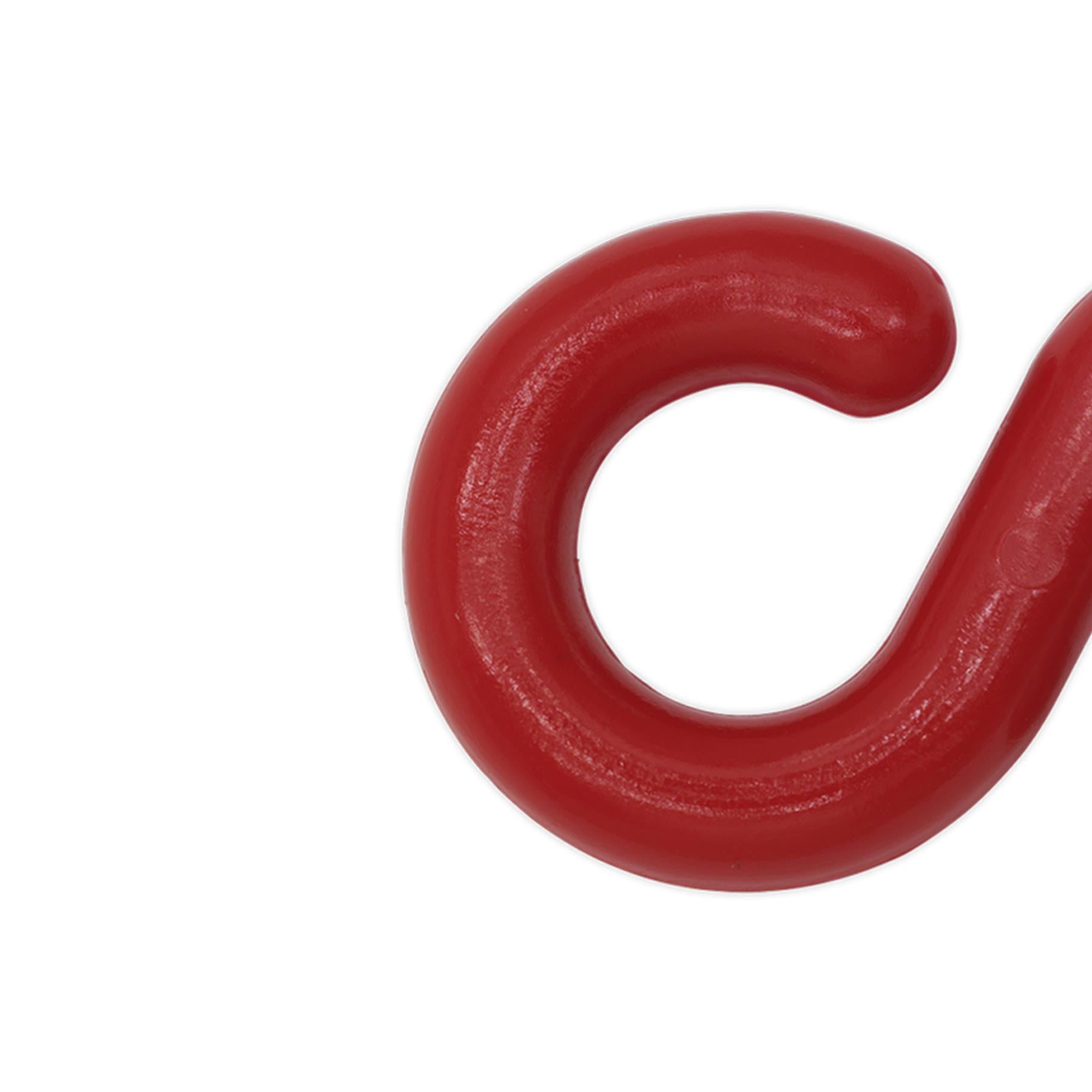 Sealey Plastic Chain S-Hook Red plastic S-hooks Pack of 10