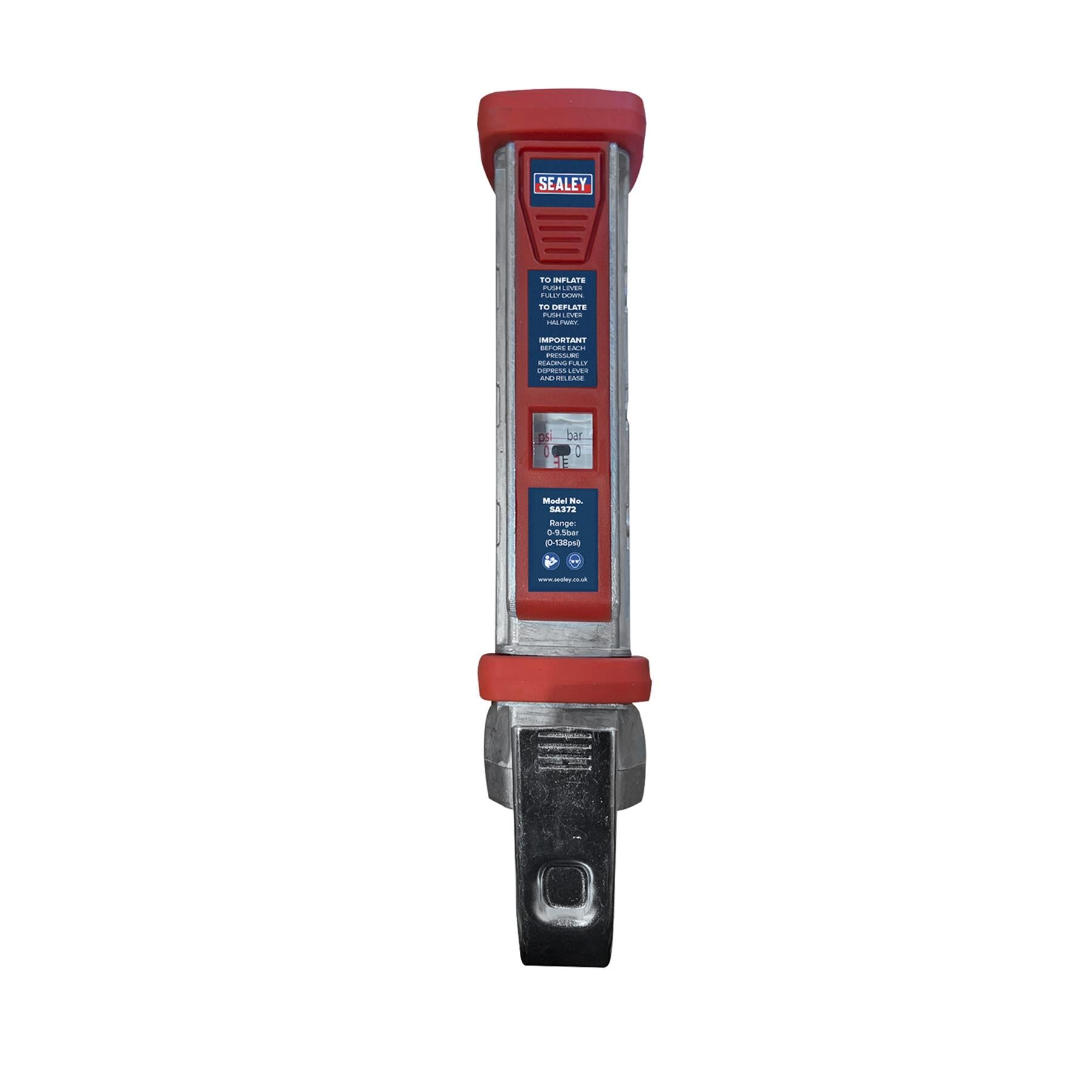Sealey Tyre Inflator 2.7m Hose with Clip-On Connector