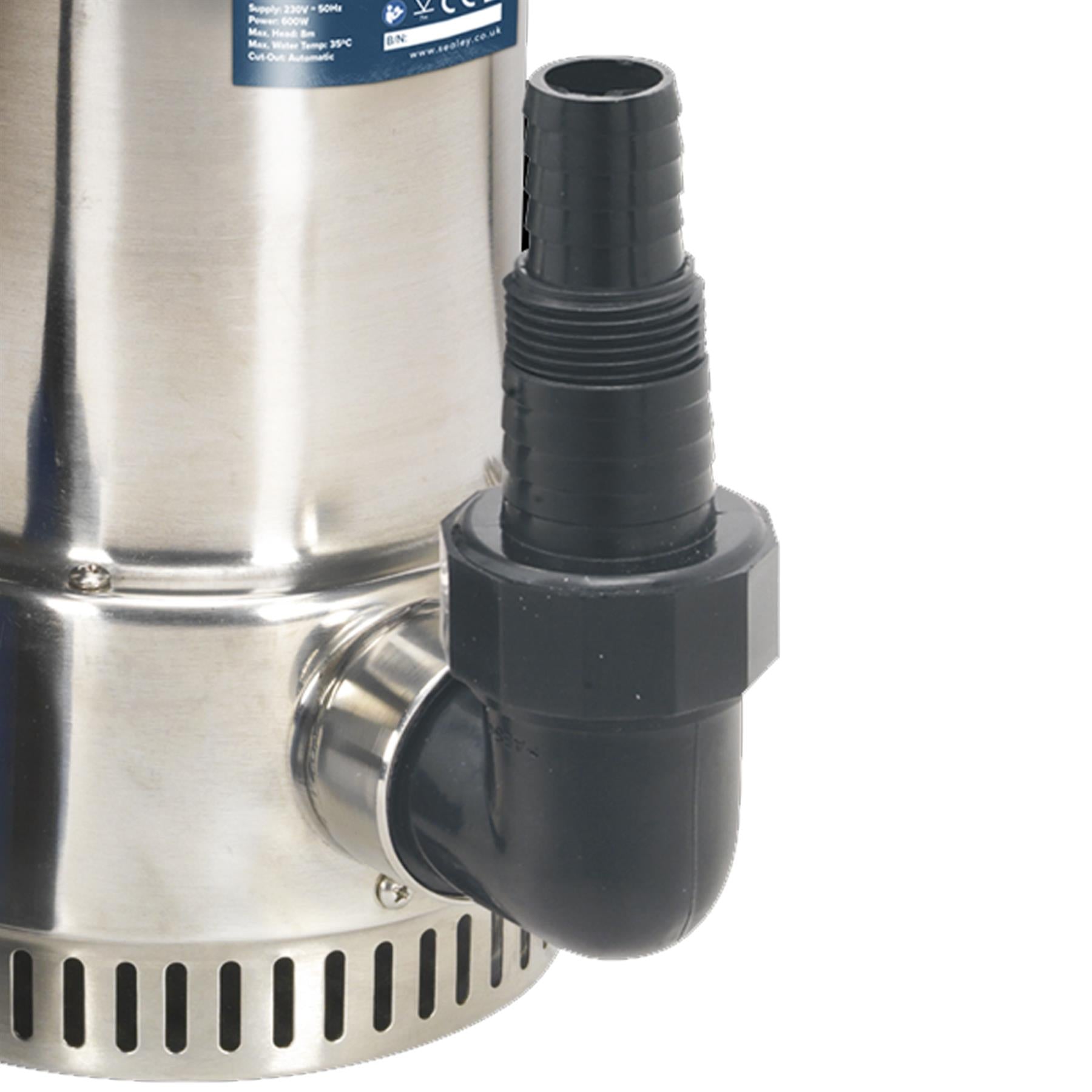 Submersible Stainless Water Pump Automatic 250L/min 230V Sealey