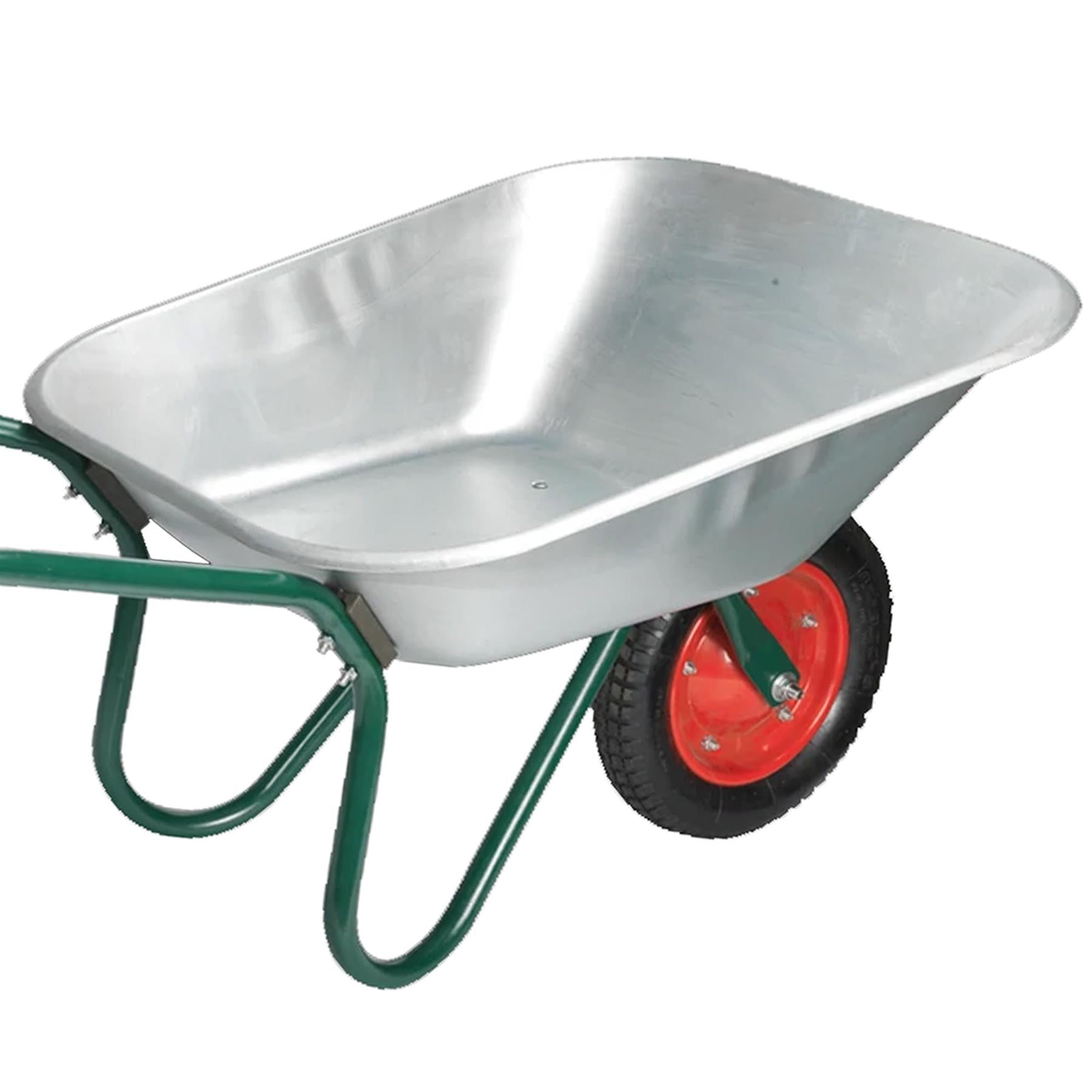 Wheelbarrow 65L Galvanized. Our wheelbarrows use air filled pneumatic tyres Sealey