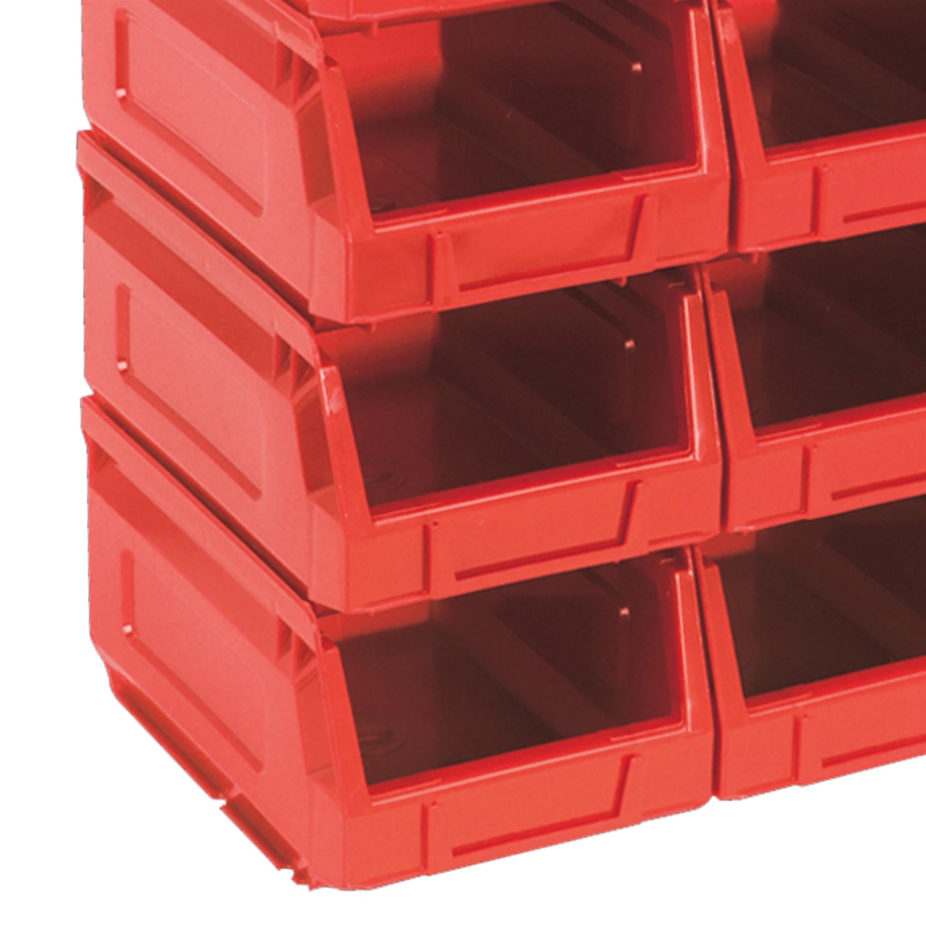 Sealey Plastic Storage Bin 105 x 165 x 85mm - Red Pack of 24