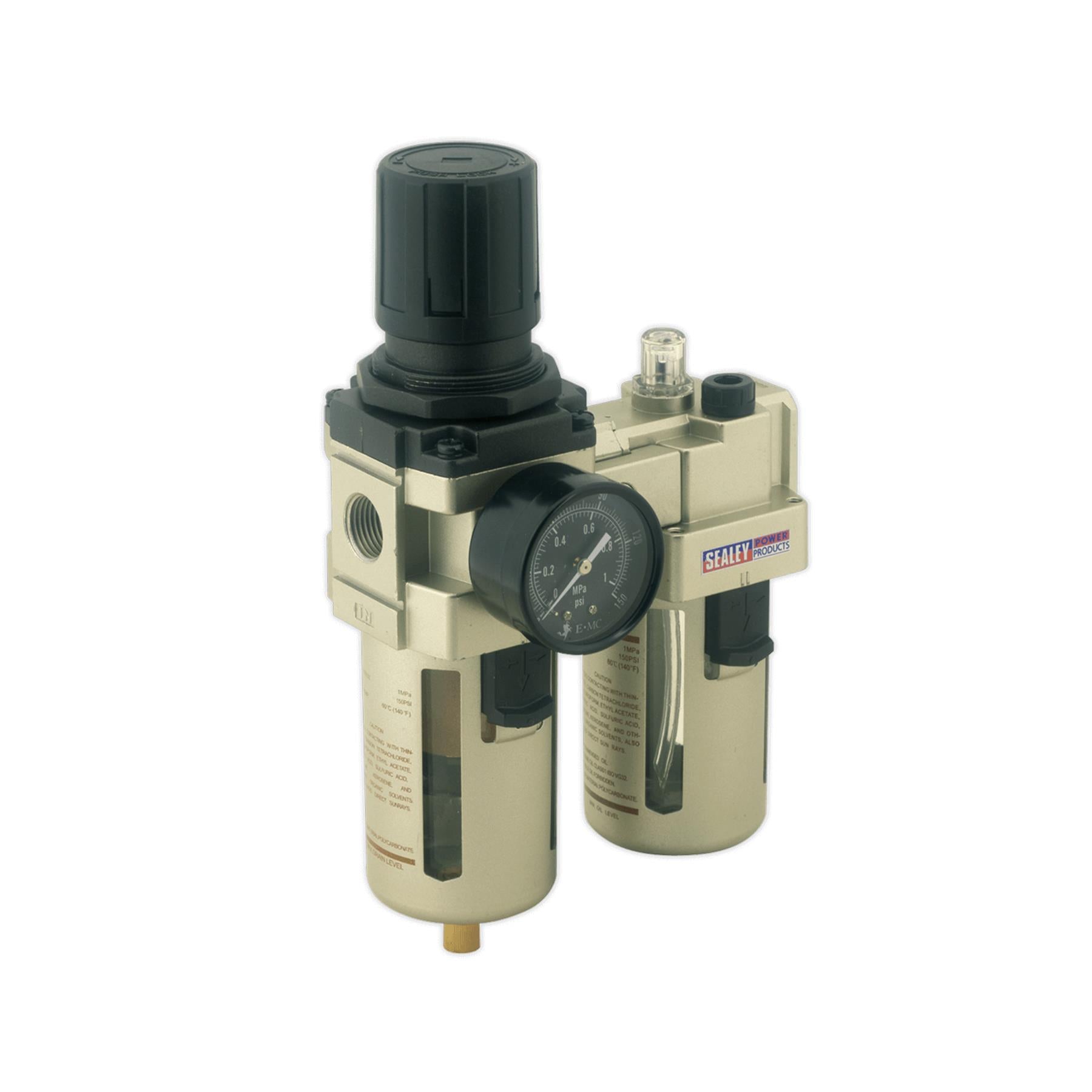 Sealey Air Filter/Regulator/Lubricator Max Airflow 105cfm