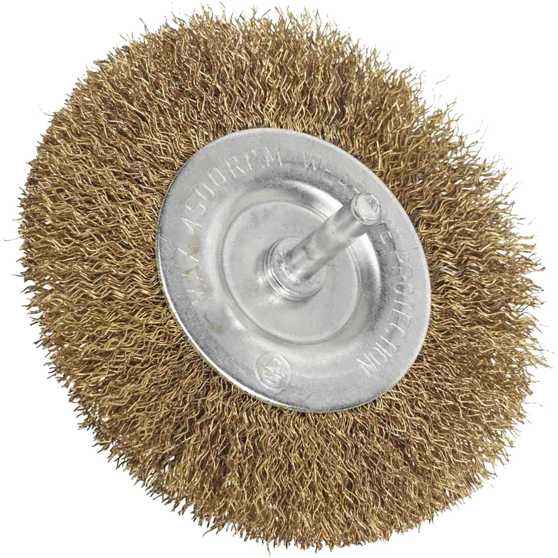 Sealey Flat Wire Brush 100mm with 6mm Shaft