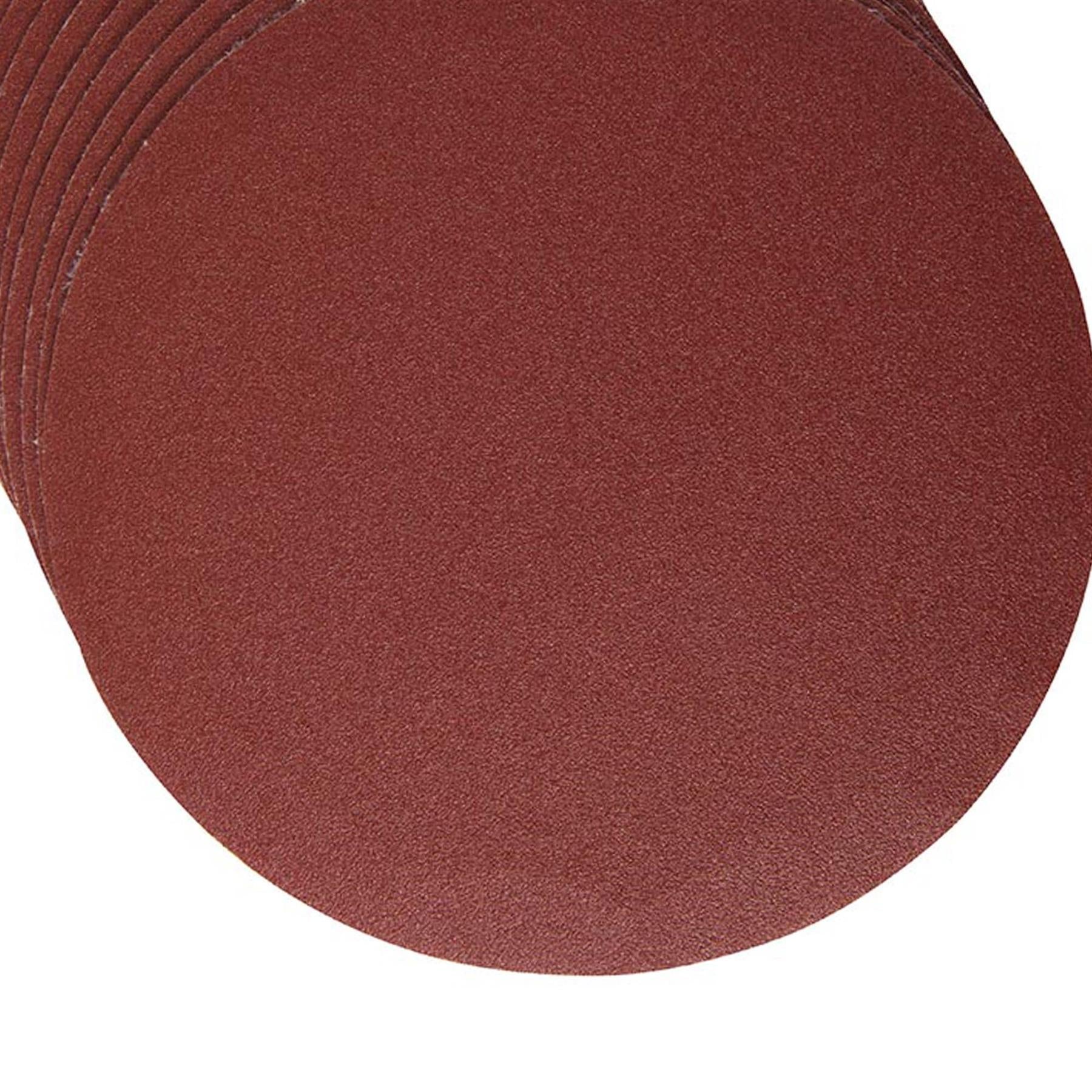 Sanding Discs 180mm 10Pk Assorted Grit 120 240 320 400 Hook & Loop Sander