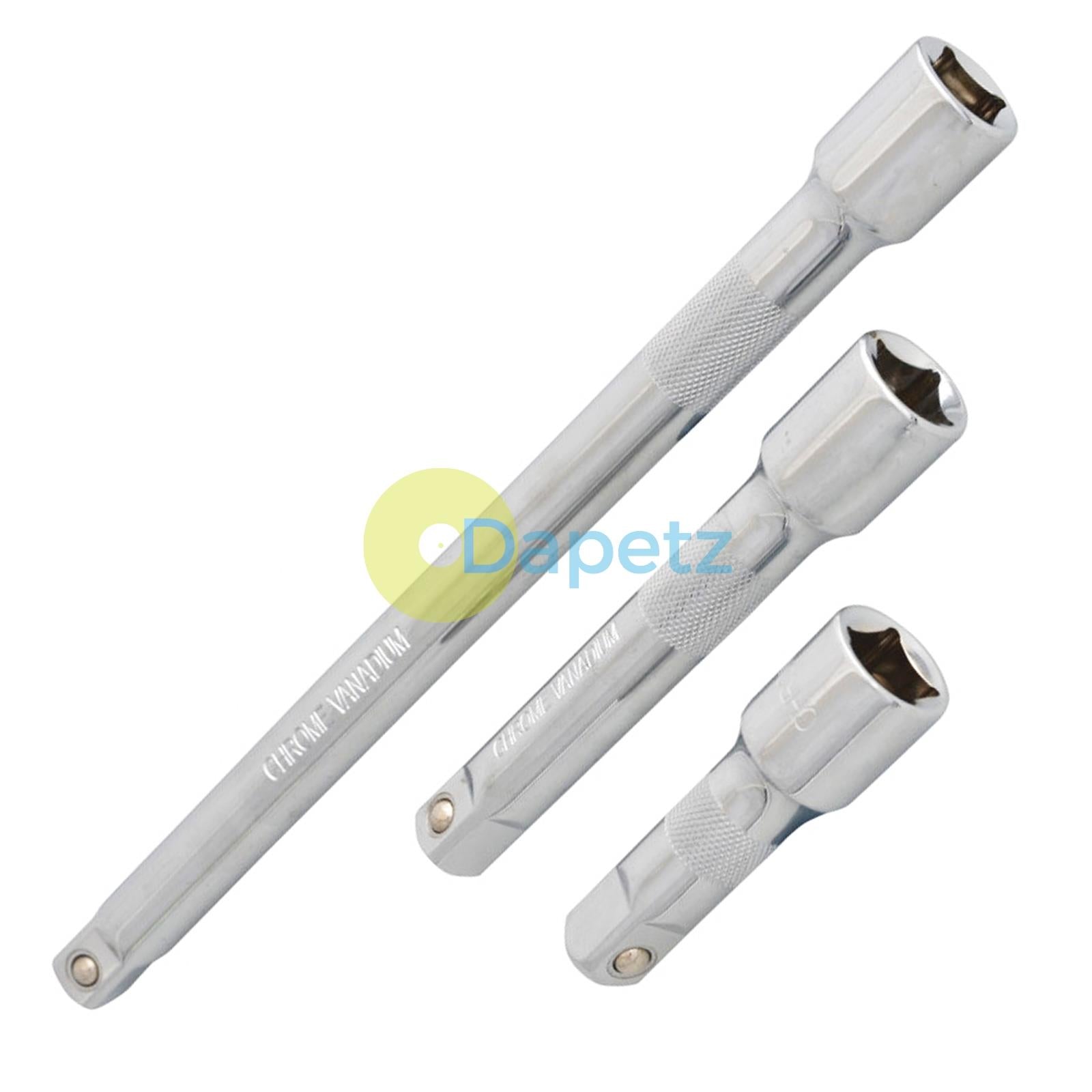 BlueSpot 3 Piece Spring Loaded 1/2 Inch Extension Bar Set 3, 5 and 10 Inch