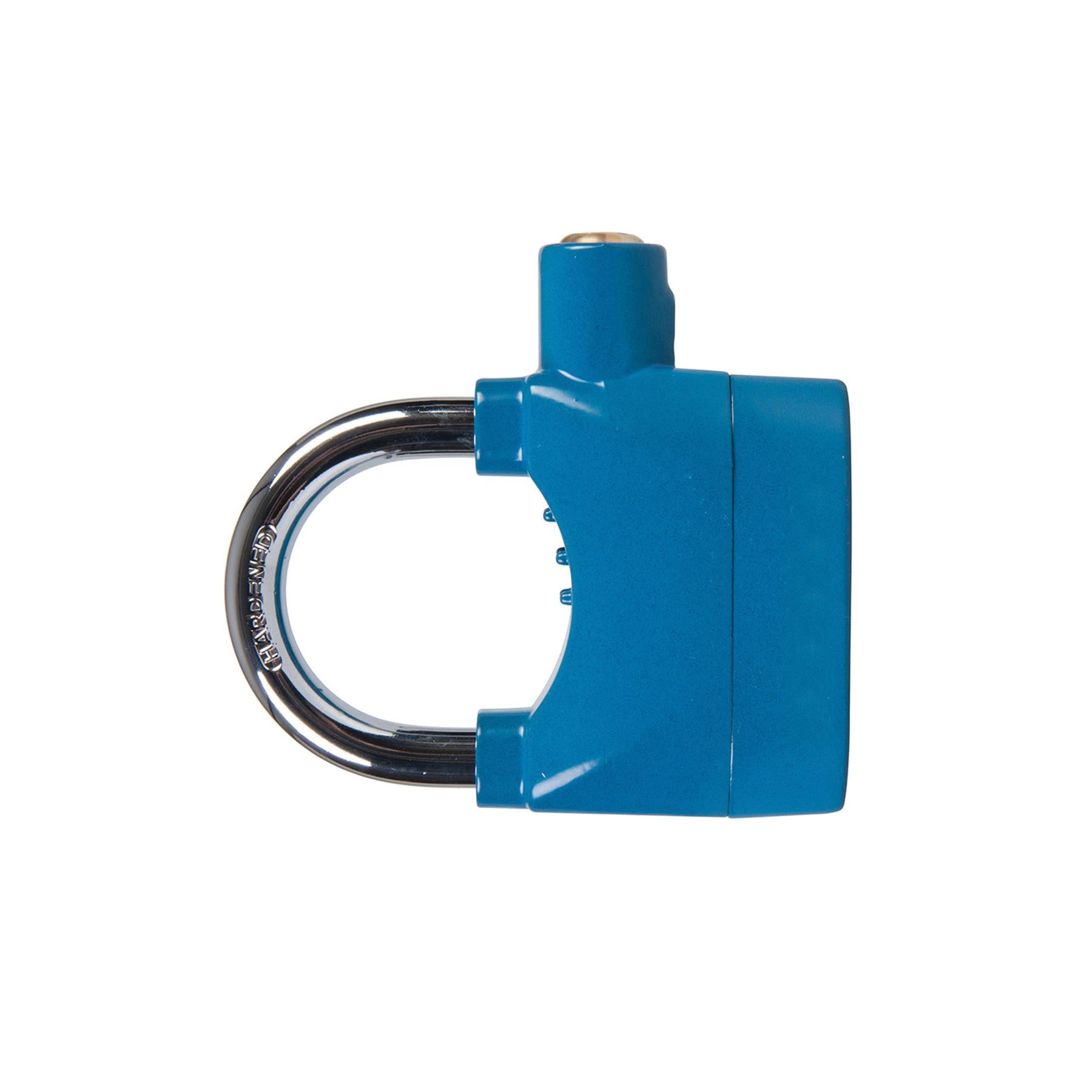 Alarm Padlock With Chrome Plated Shackle And Powder Coated Body 70mm