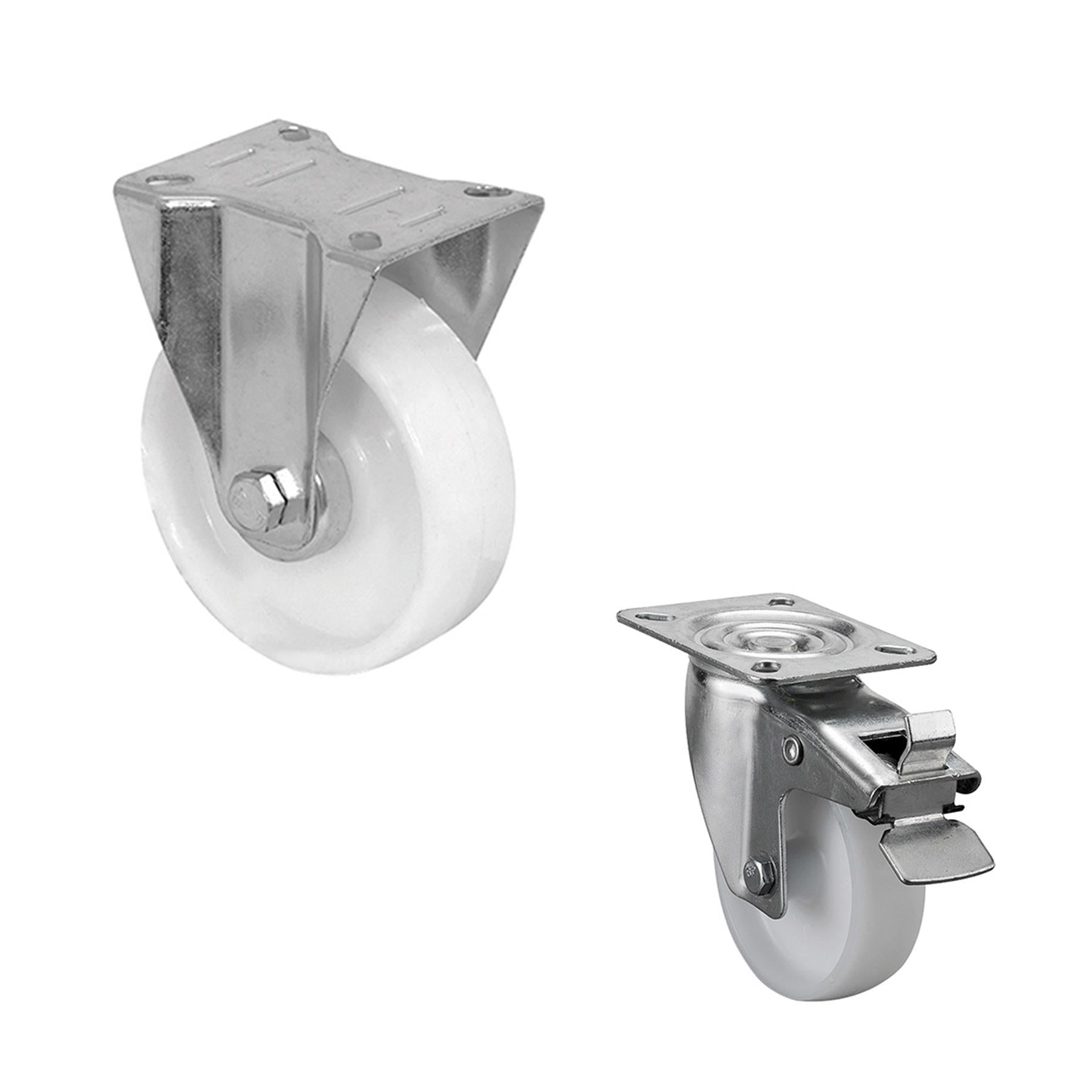 Van Vault Castor Set (Site & Safe Boxes) 4pk 4pk plated Steel Chassis