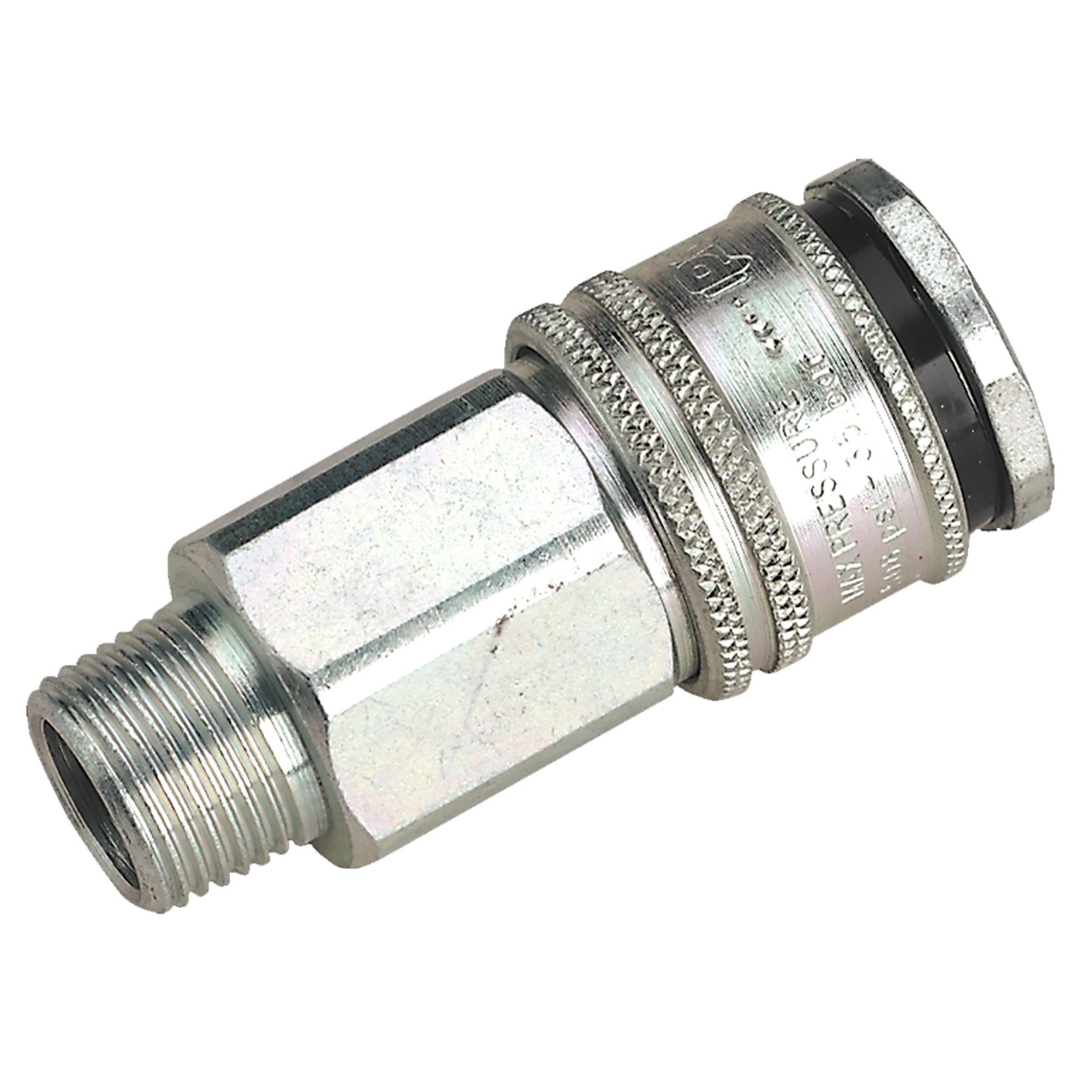 Sealey Coupling Body Male 3/8"BSPT Hardened steel construction