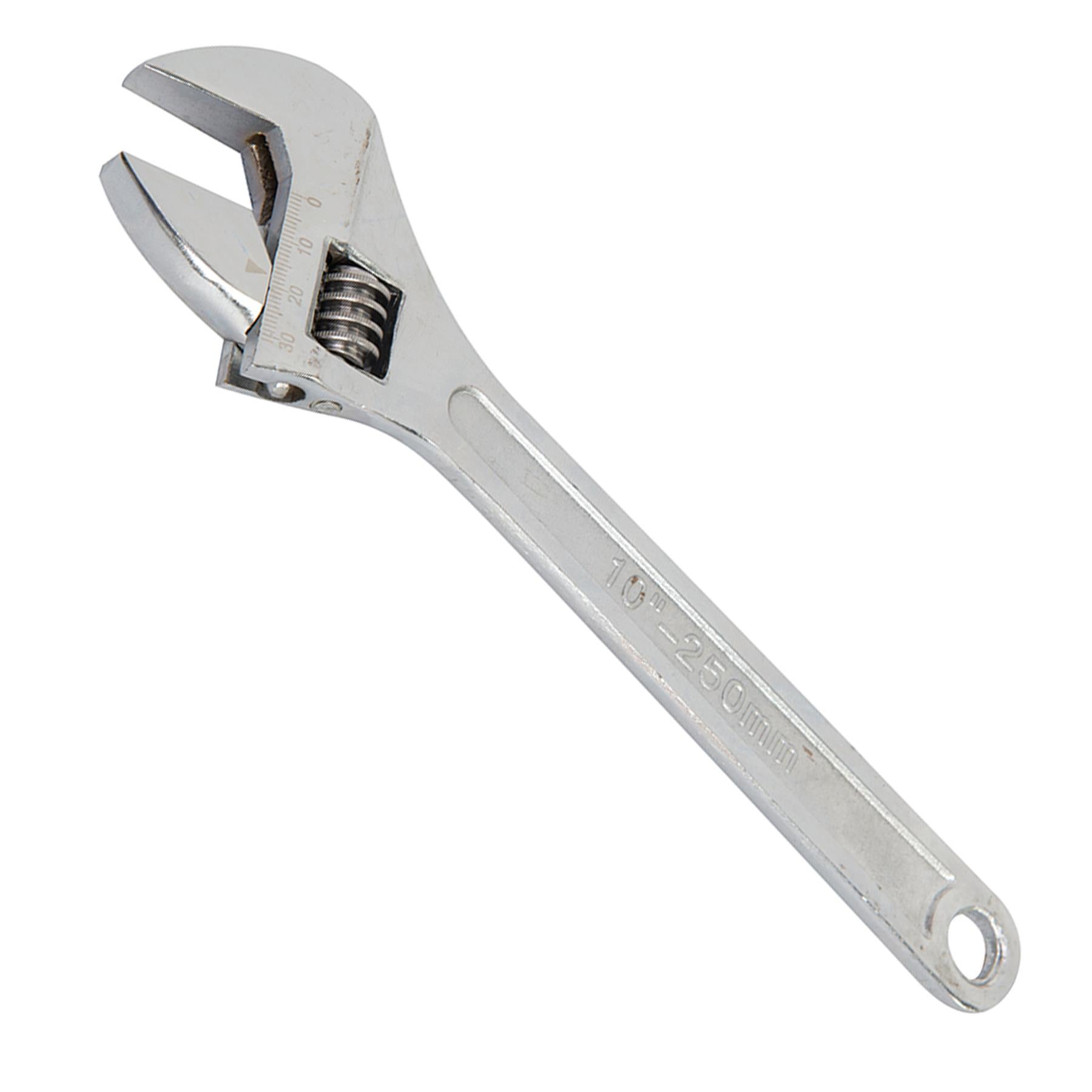 Adjustable Wrench Length 250mm - Jaw 27mm Drop-Forged Chrome Plated New
