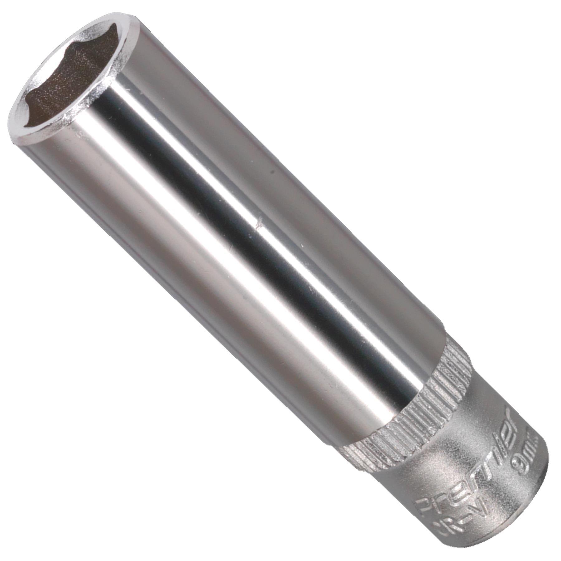 Sealey WallDrive Socket 9mm Deep 1/4"Sq Drive Chrome Vanadium steel