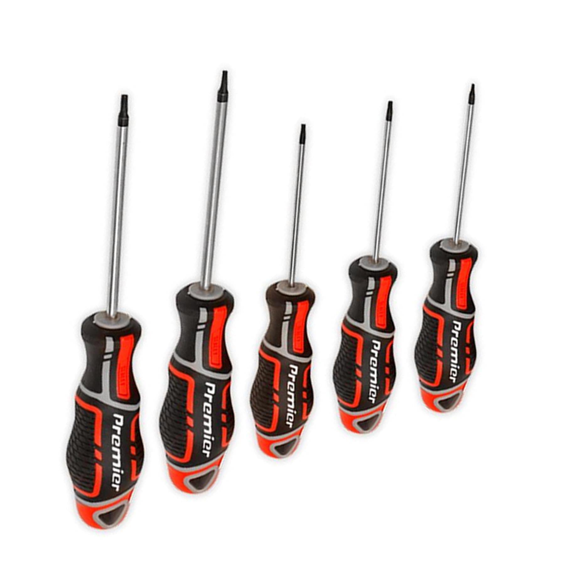 Sealey 10pc TRX Star Torx Screwdriver Set Magnetic GripMax Red T7-T40 AK4324