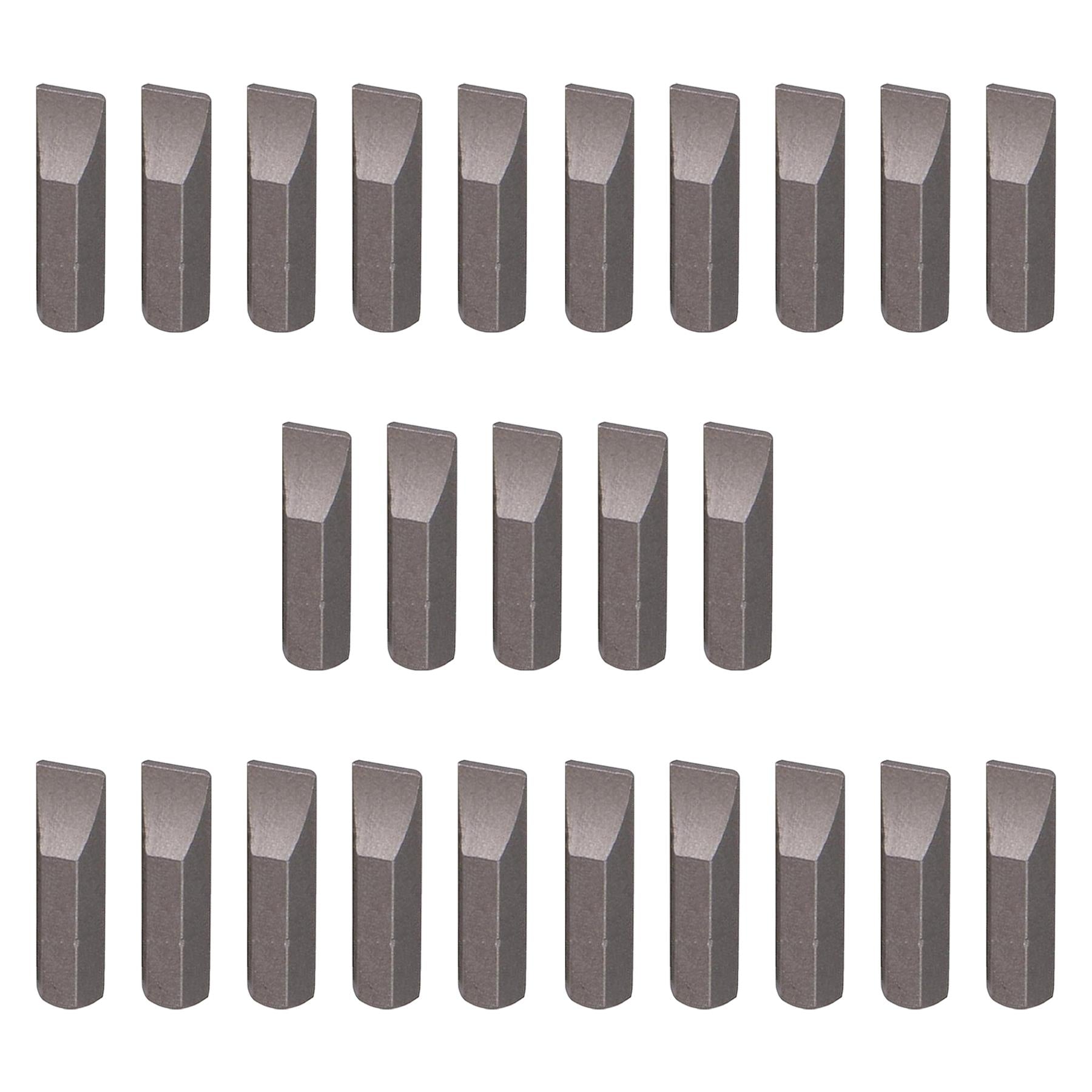 Slotted Screwdriver Bits 7mm CRV Chrome Vanadium Steel 1/4" Hex Drive 25Pcs