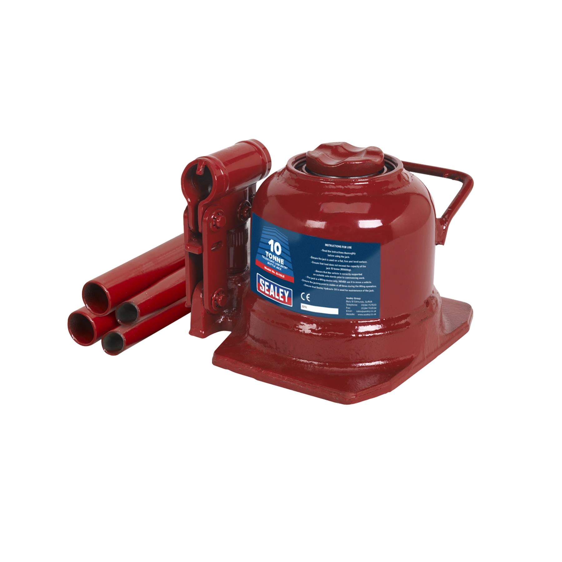 Sealey Bottle Jack 10tonne Low Entry Telescopic