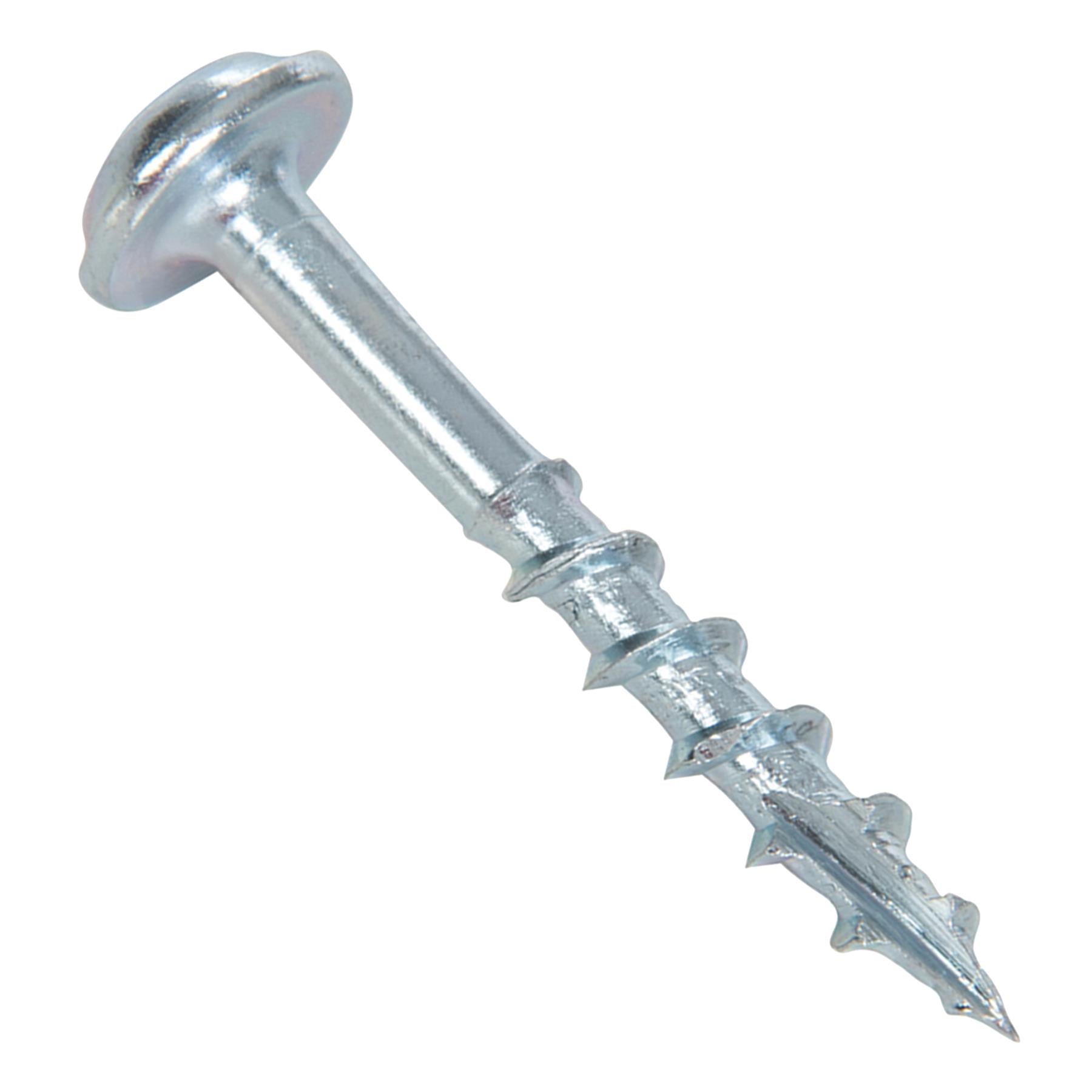 Zinc Pocket-Hole Screws Washer Head Coarse Thread Rust Resistant- 8x1-1/4" 100pk