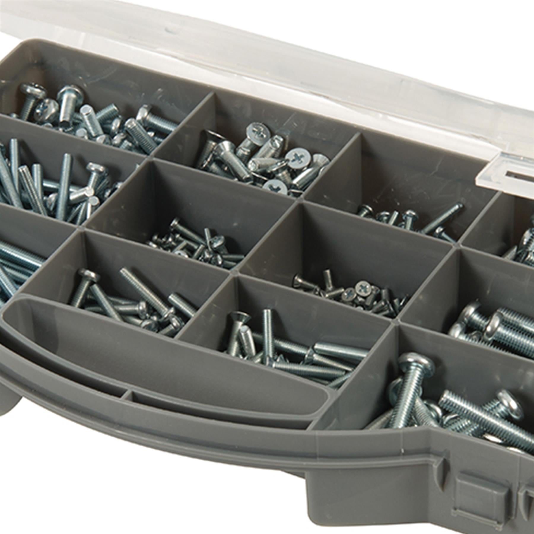 450Pce Machine Screws Pack Diy Tools Self-Tapping Pzd Pan Head Screws Assorted