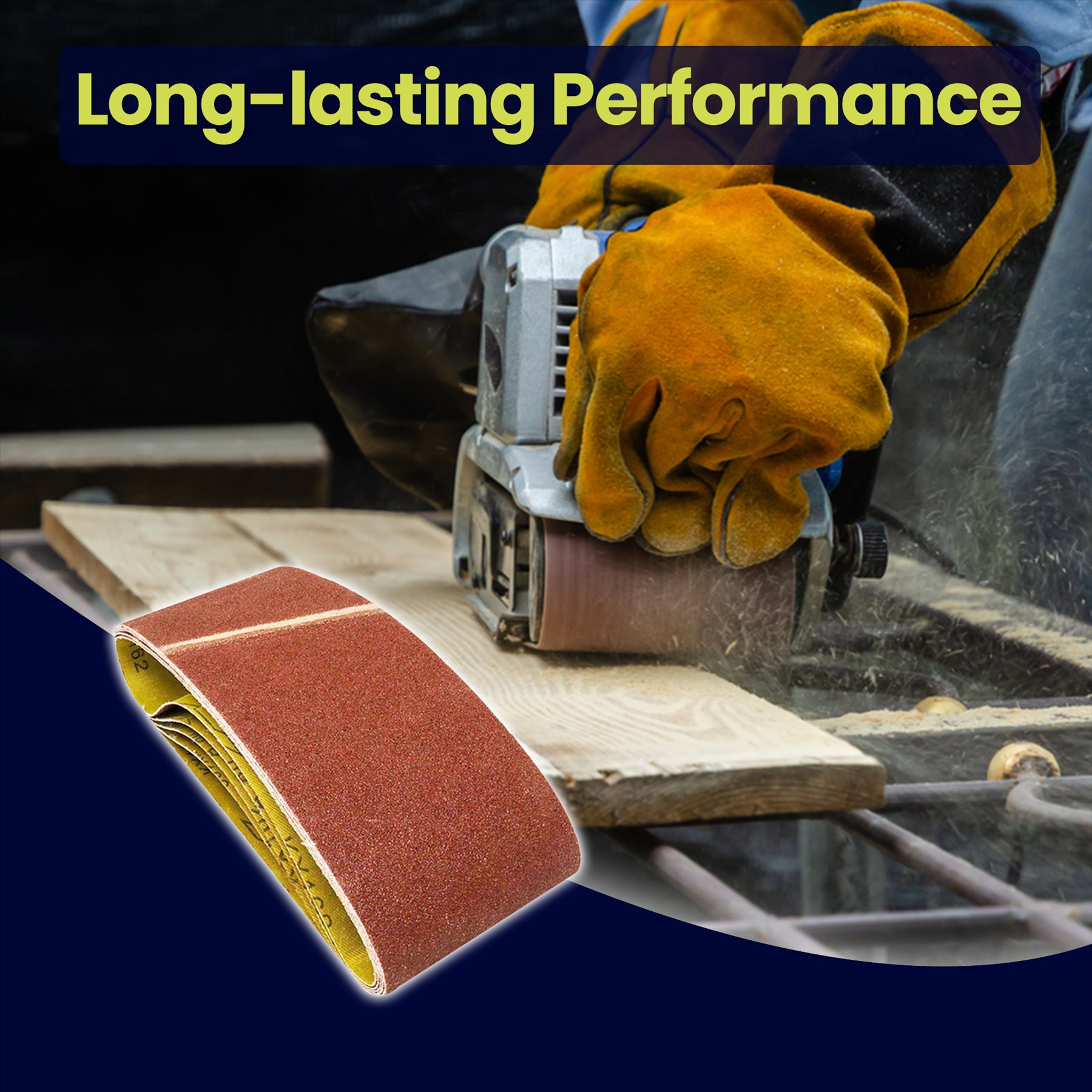 5 Pack 40 Grit 60 X 400mm Sanding Belts Sanders Very Coarse With Extra Top-Skive