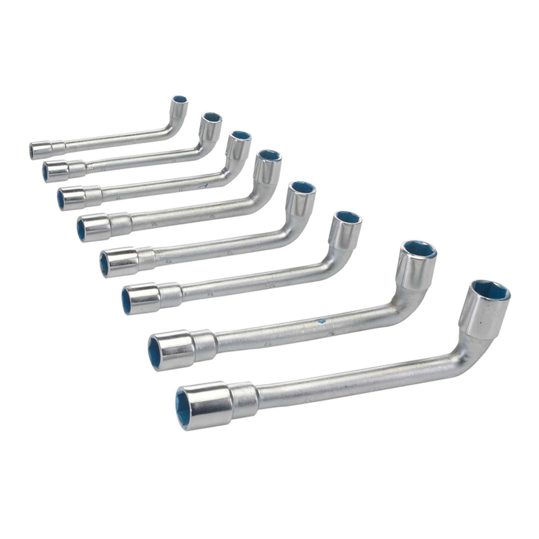 L-Shaped Socket Wrench Set 8Pce 8mm - 19mm Go-Through Short End Quality