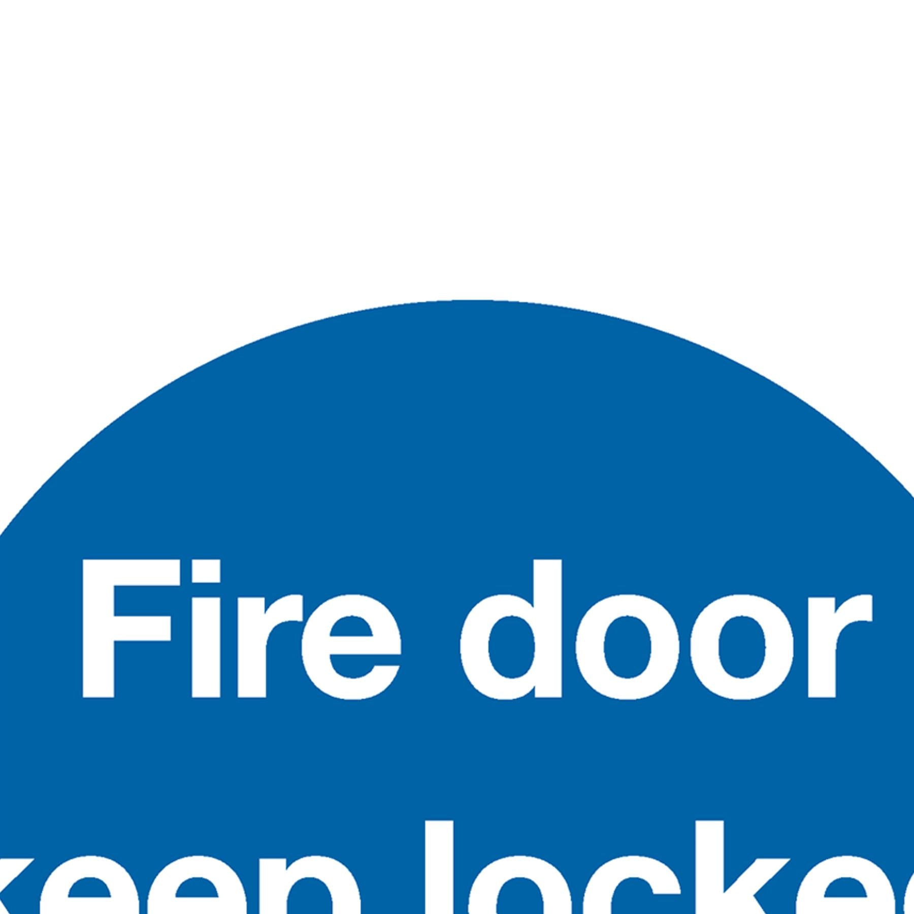 Sealey Safety Sign - Fire Door Keep Locked Shut- Self-Adhes. - Pk10