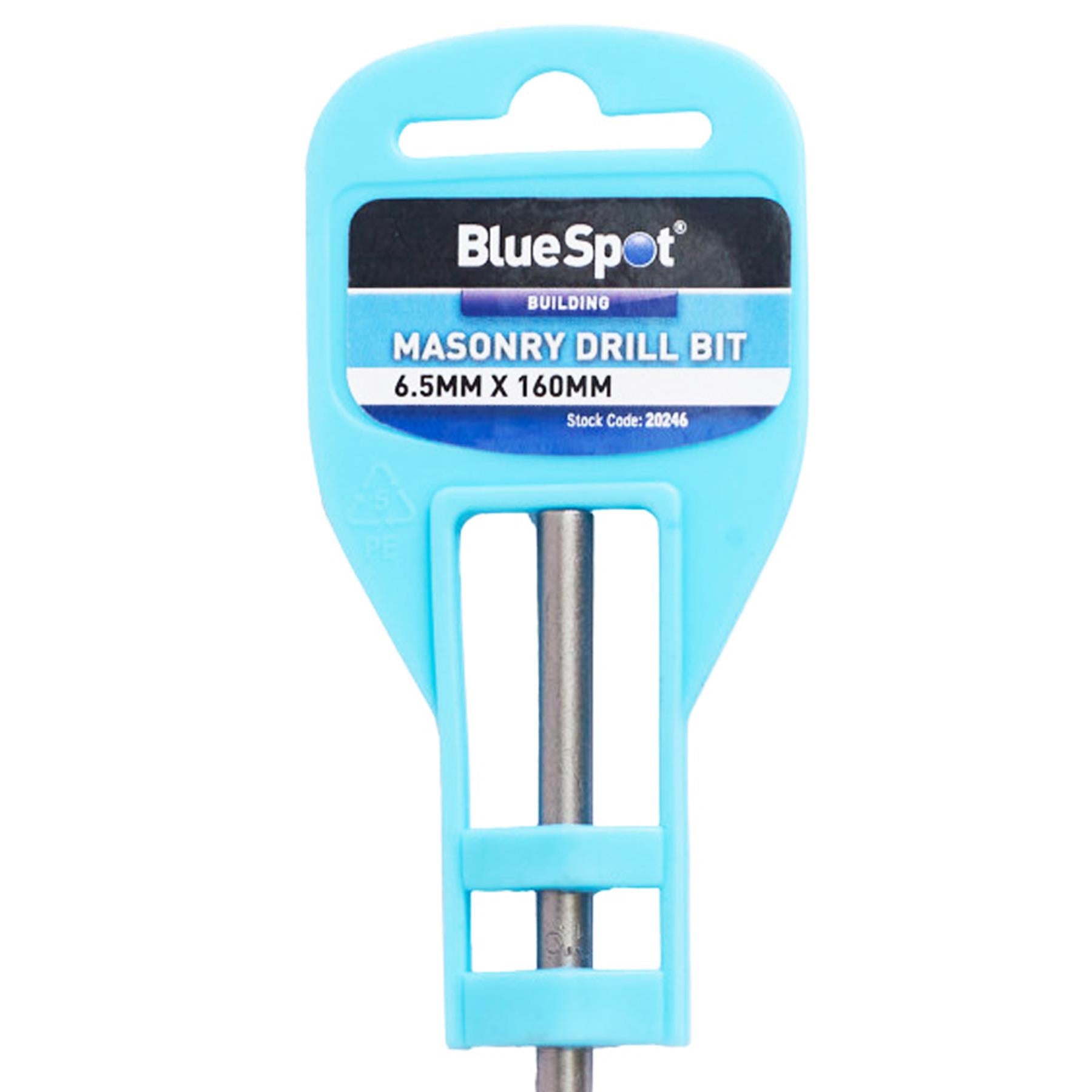 BlueSpot SDS + Plus Masonry Hammer Drill Bits Brick Concrete Stone 6.5mm x 160mm