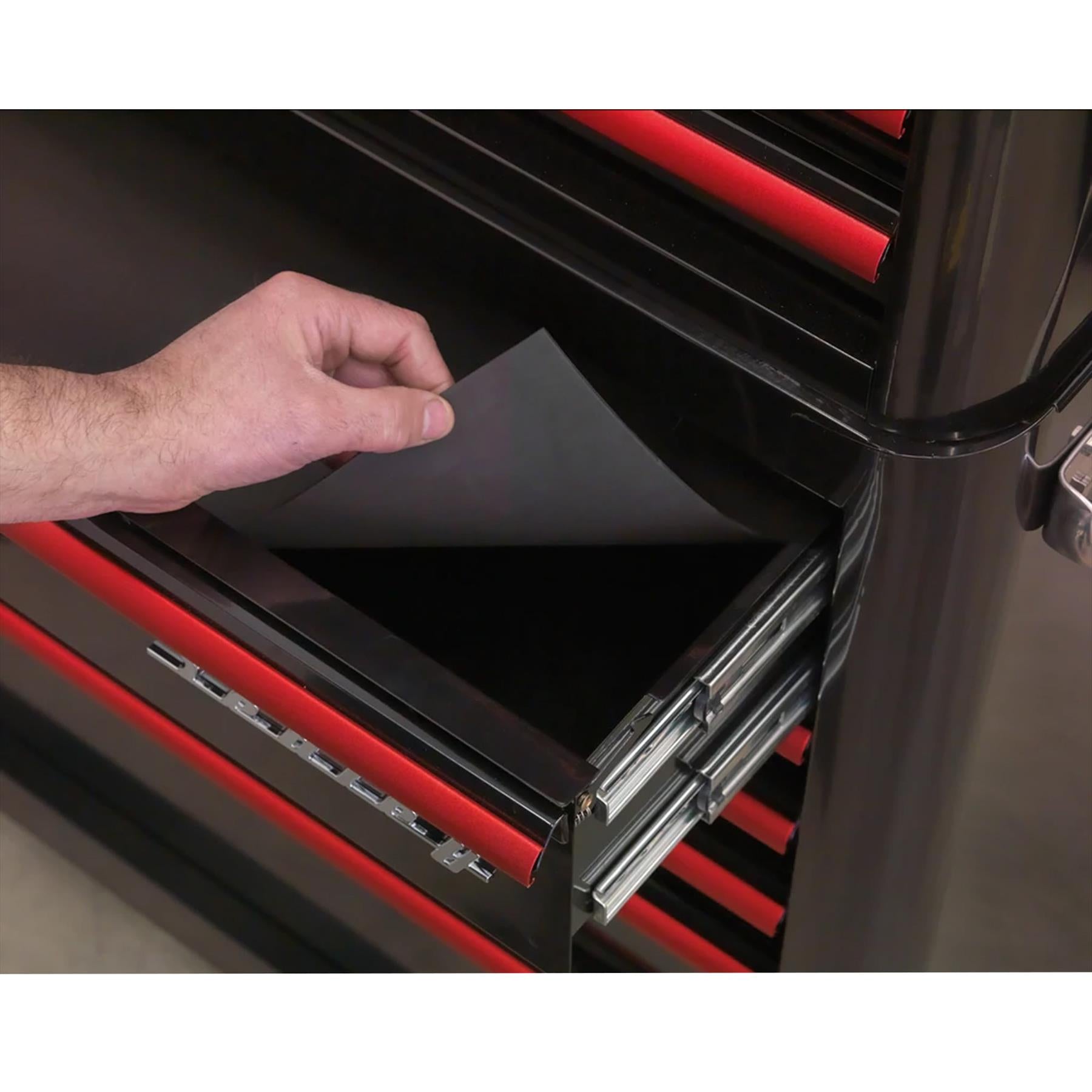 Sealey Rollcab 4 Drawer Retro Style - Black/Red Anodised Draw Pulls