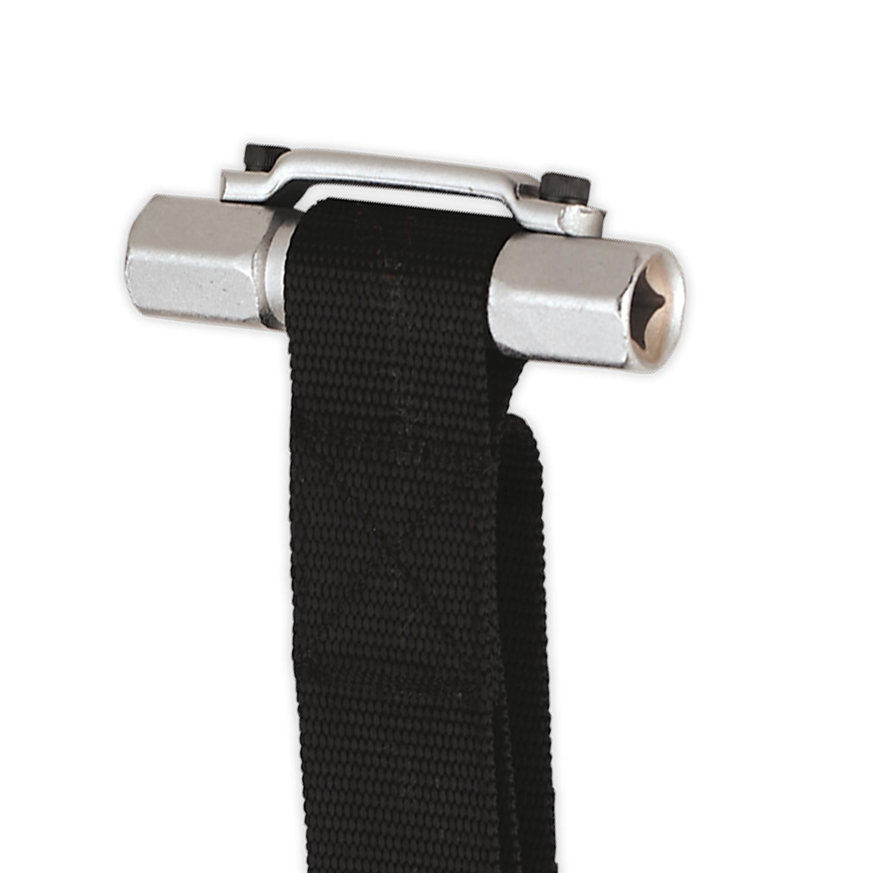 Sealey Oil Filter Strap Wrench 300mm Capacity 3/8" & 1/2"Sq Drive