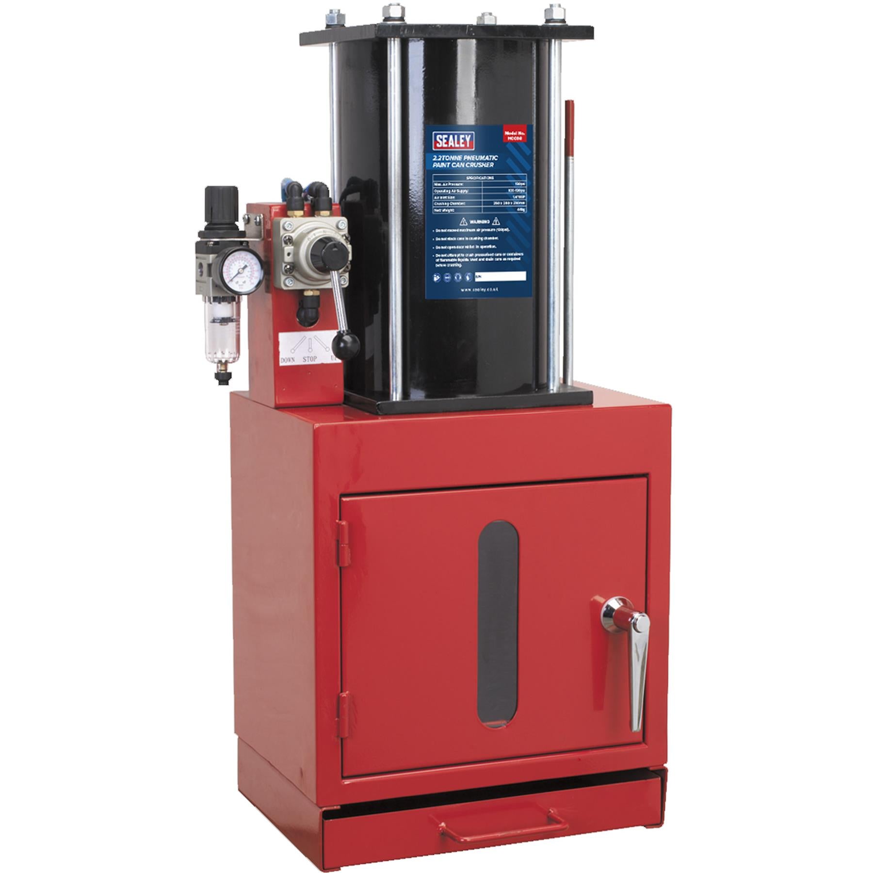 Sealey Pneumatic Paint Can Crusher 2.2tonne