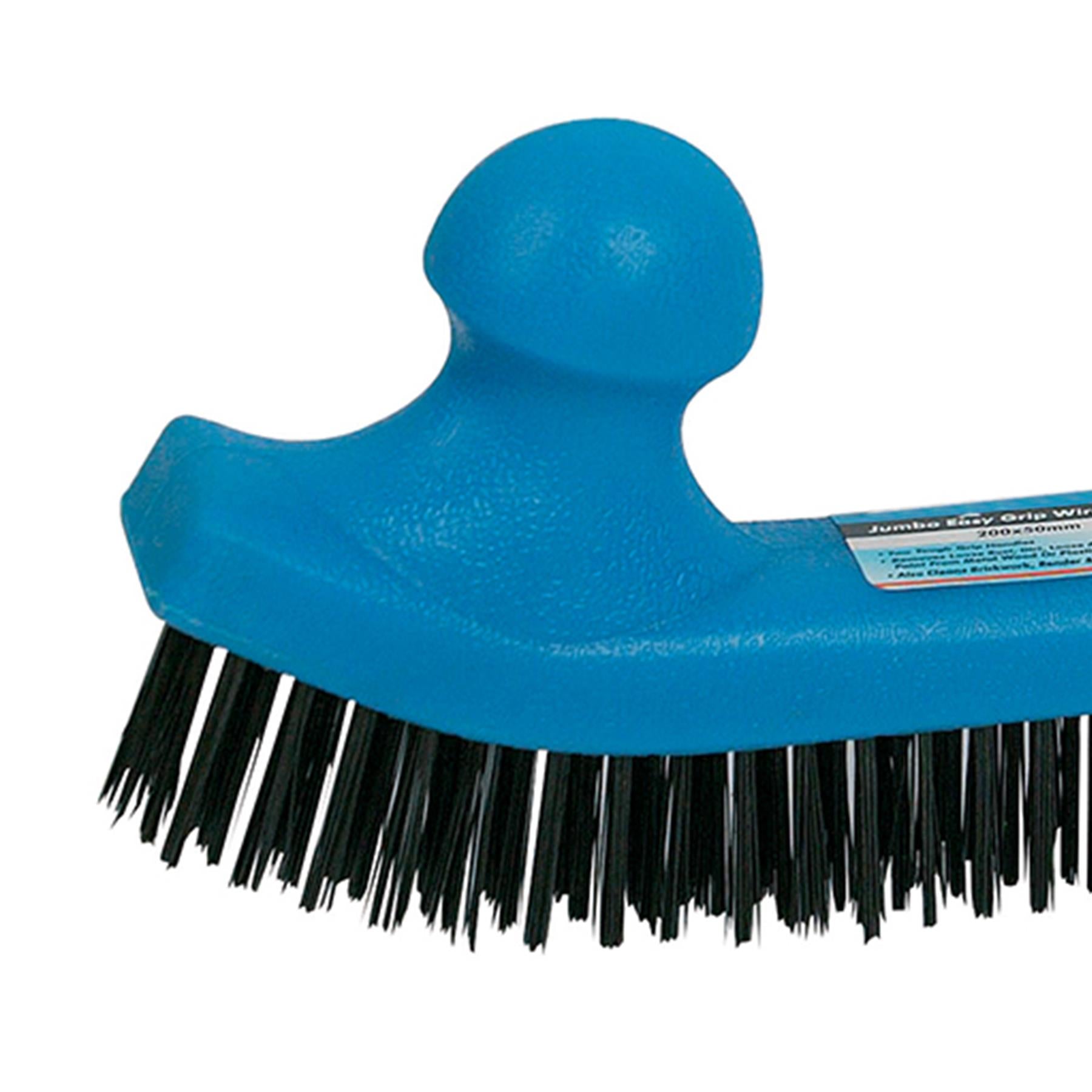 Wire Brush Jumbo Easy Grip - 200 X 50mm Heavy Duty Double-Handed Polypropylene