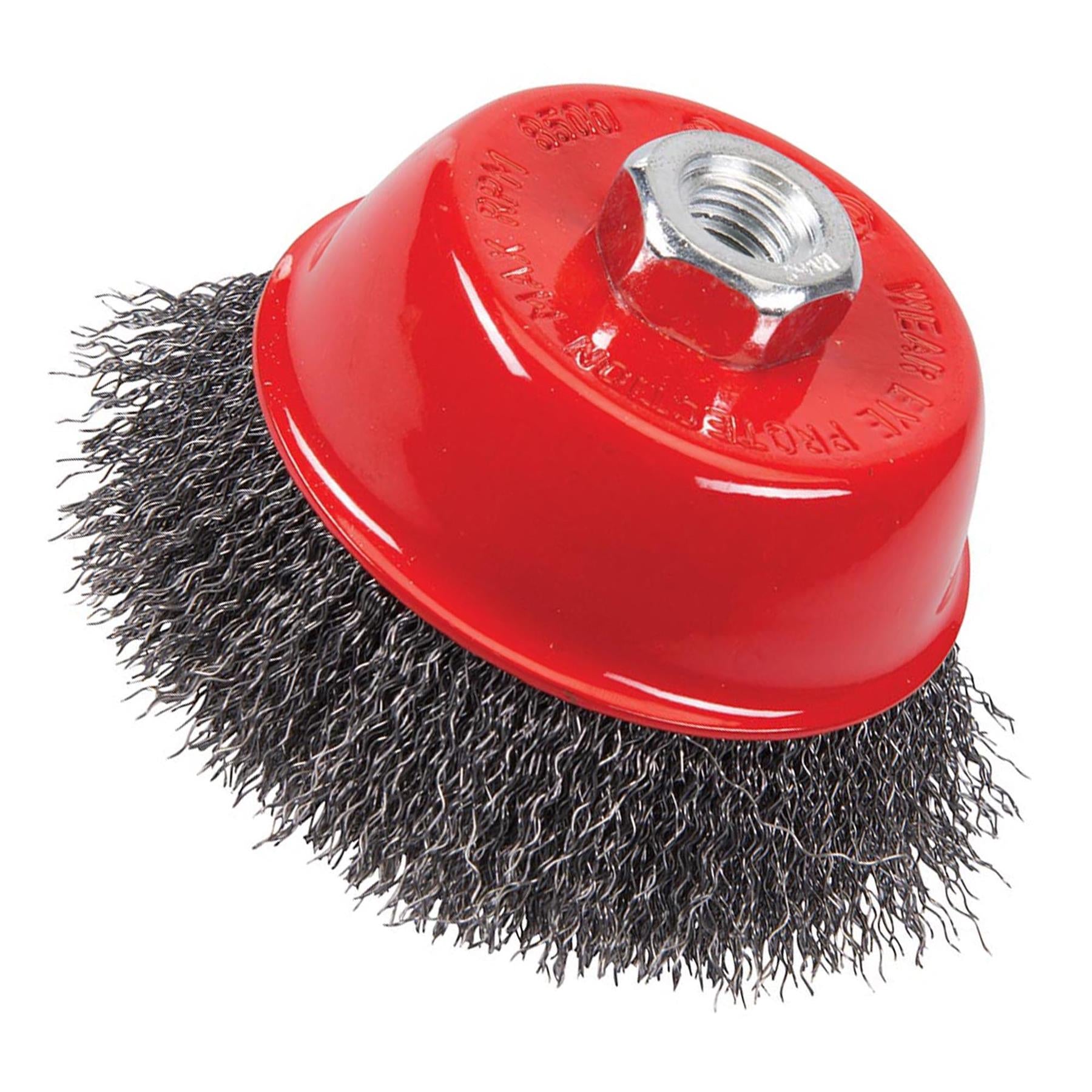 Steel Crimp Cup 100mm Wire Brush M14 Rust Removal For Metal And Stone Working