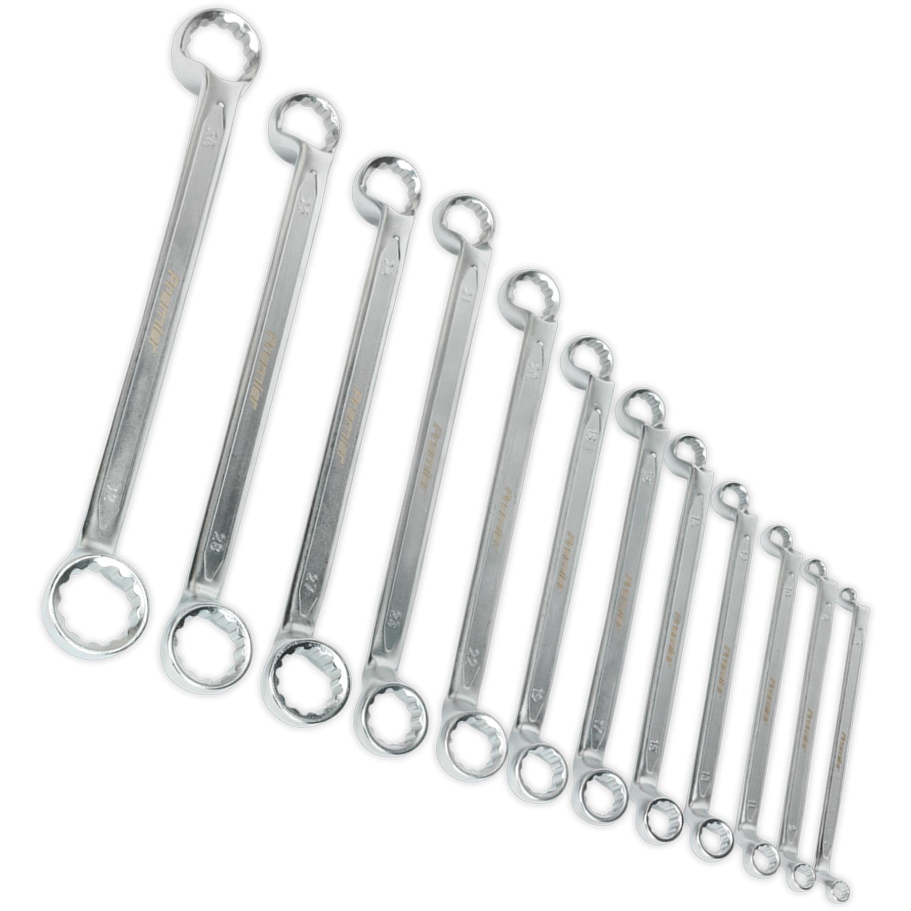 Sealey Offset Double End Ring Spanner Set 12pc Metric