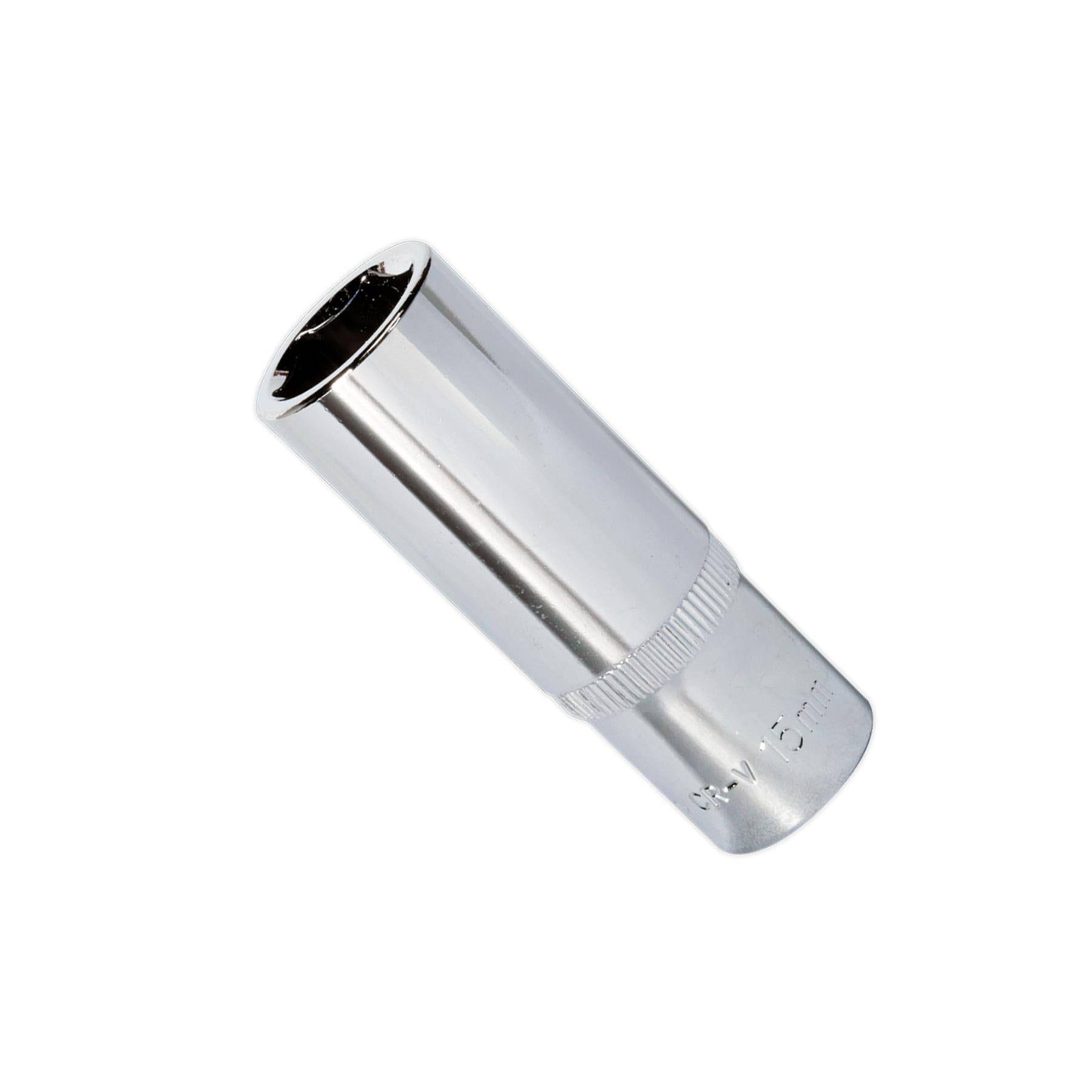 Sealey WallDrive Socket 15mm Deep 3/8"Sq Drive Fully Polished