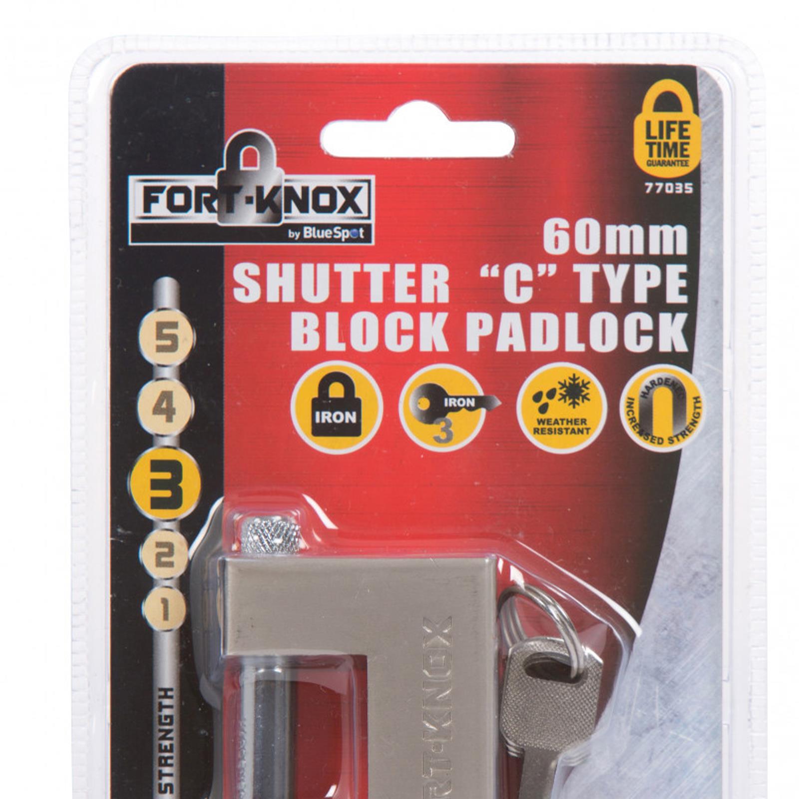 BlueSpot 60mm Padlock High Security Hardened Steel Shackle Lock