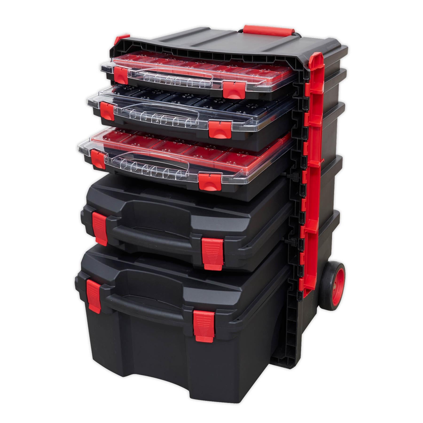 Sealey Professional Mobile Toolbox with 5 Removable Storage Cases