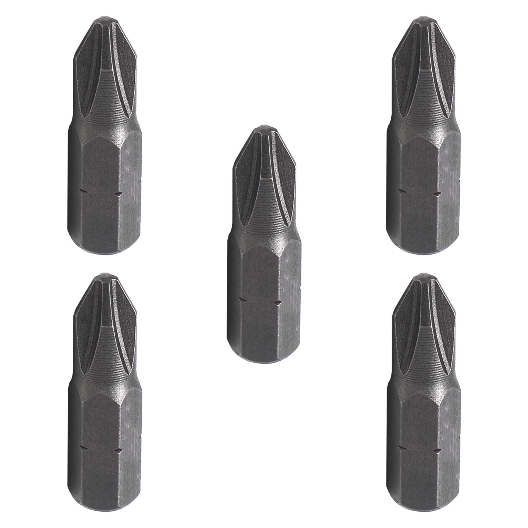 PH2 Phillips Screwdriver Bits CRV Chrome Vanadium Steel 1/4" Hex Drive 5Pcs