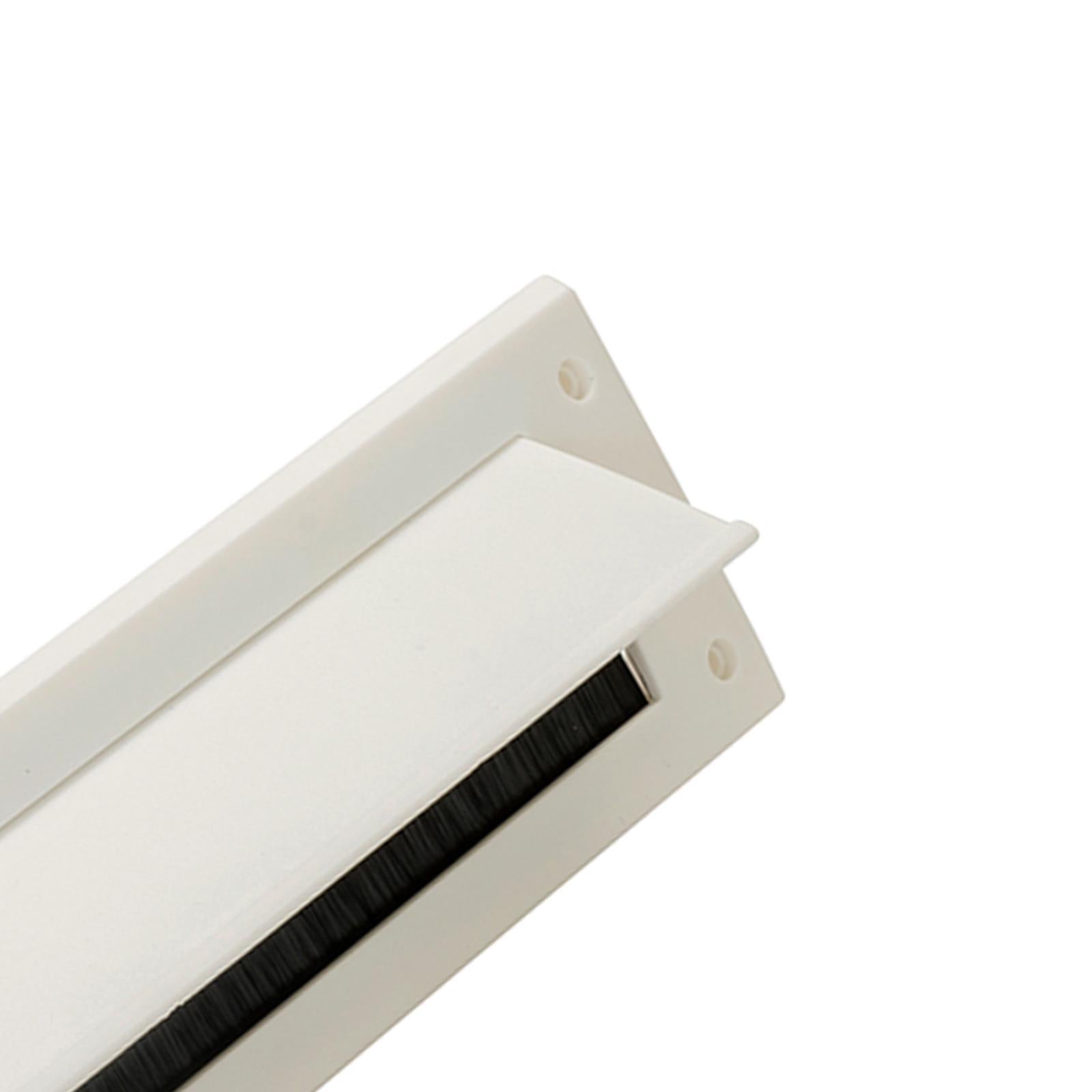 Letterbox Draught Seal With Flap - 338 X 78mm White Prevents Draughts & Dust