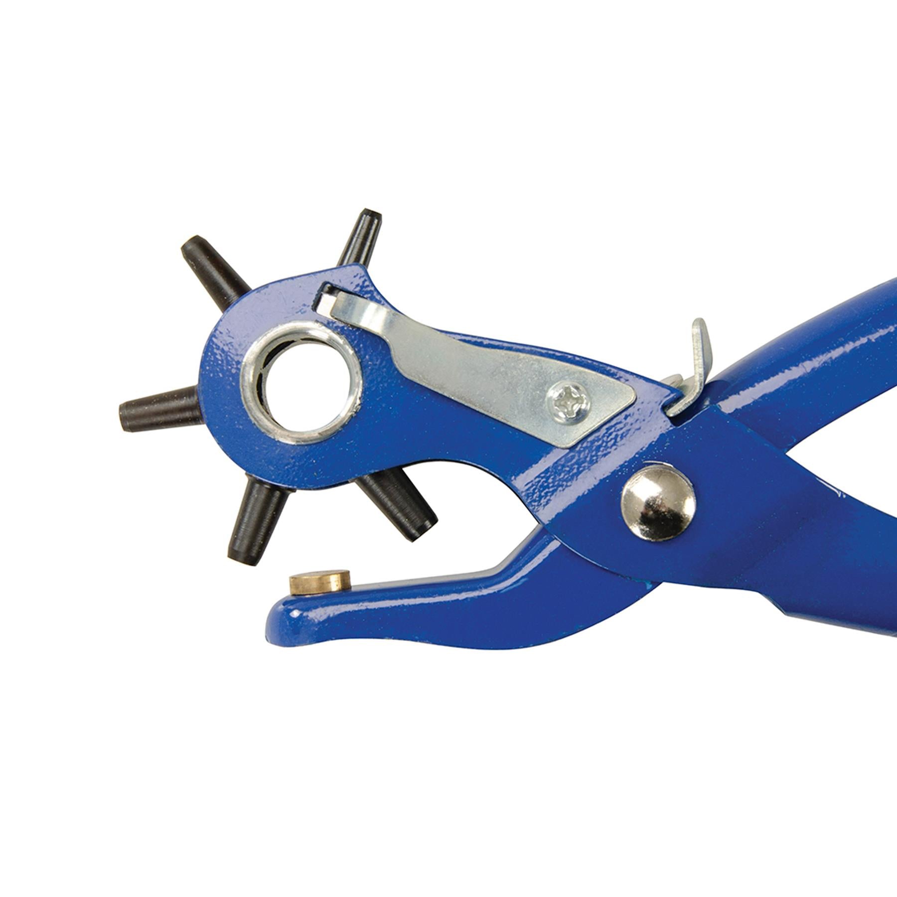 Punch Pliers - 2-5mm Carbon Steel DIY Spring Loaded Handle Pressed-Steel Frame