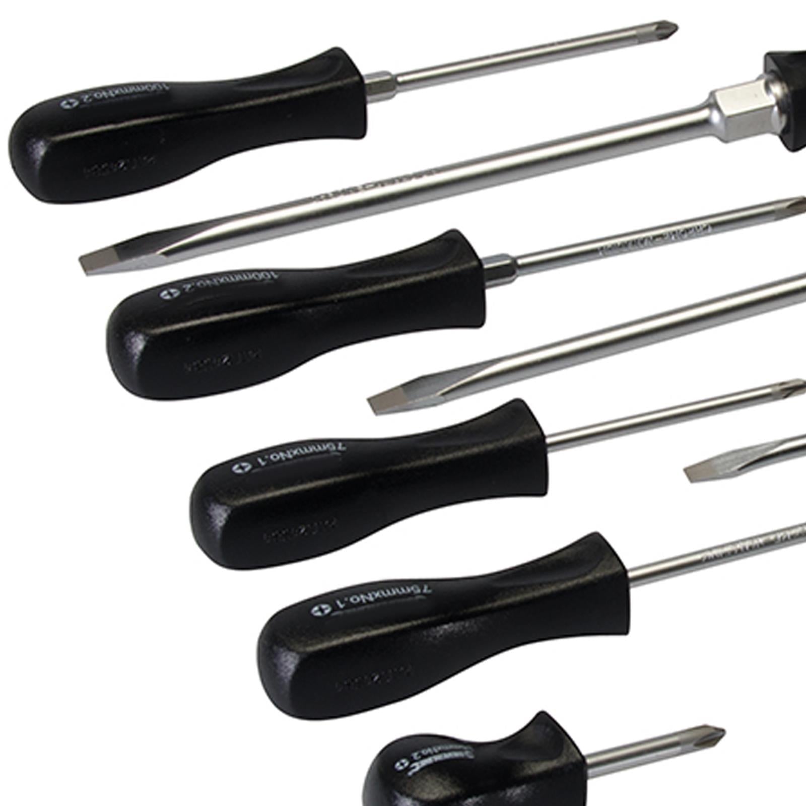 11Pce Soft Grip Screwdriver Set Magnetic Tip Chrome Vanadium Hardened Steel