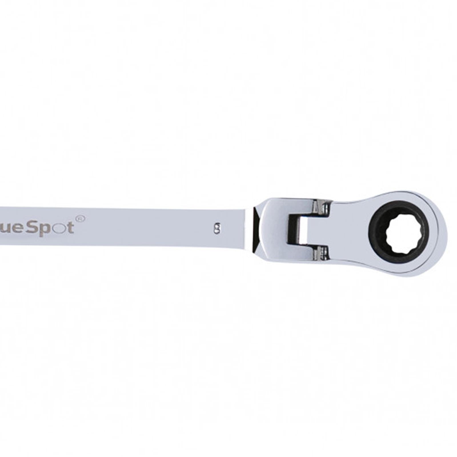 BlueSpot Ratchet Spanner Combination Flexible Head Wrench Metric 8