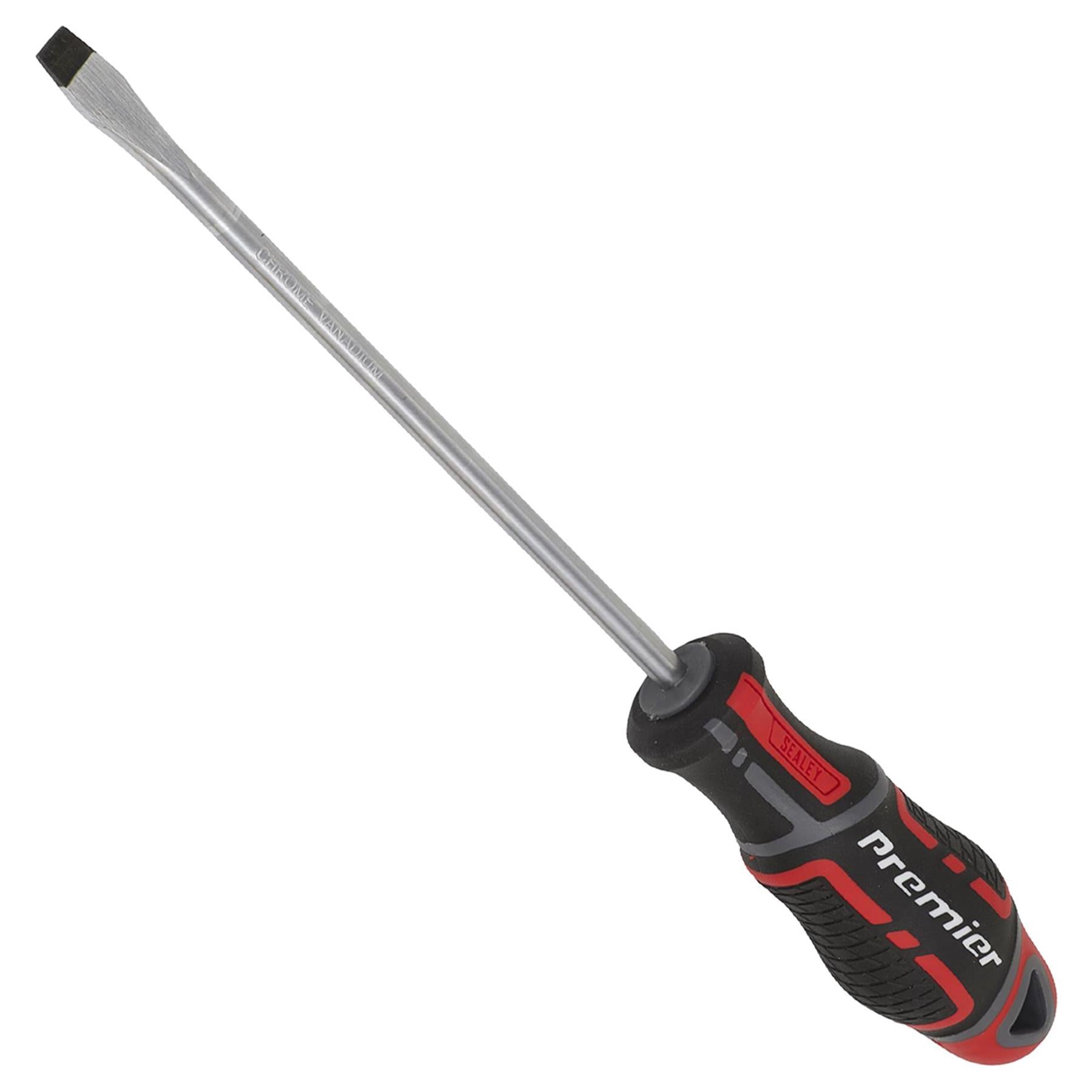 Sealey Screwdriver Slotted 6 x 150mm Flat Soft Grip Handle Magnetic GripMAX