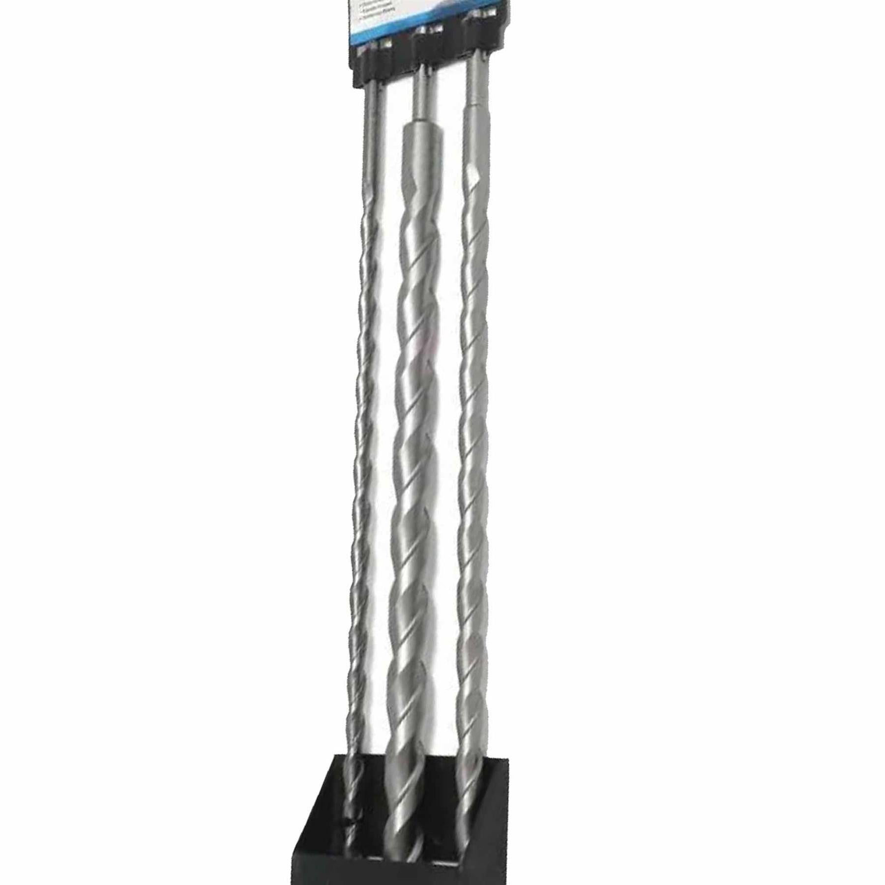 3Pc Extra Long Reach 450mm Metre 12 16 24mm SDS Masonry Masonary Brick Drill Bit