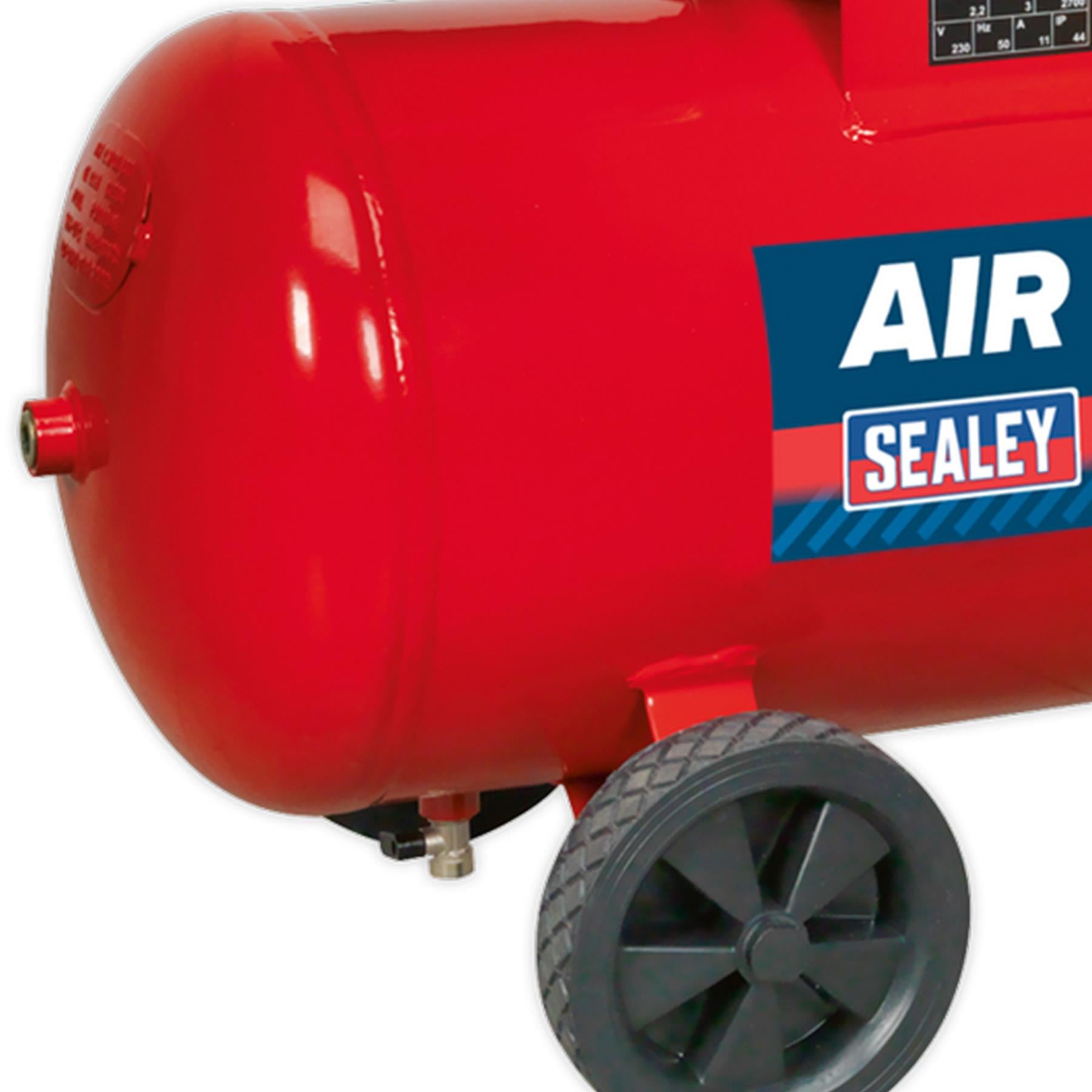 Sealey Compressor 50L V-Twin Direct Drive 3hp