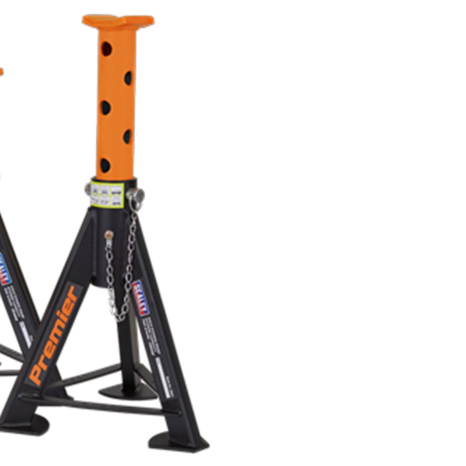 Sealey Axle Stands (Pair) 6tonne Capacity per Stand - Orange