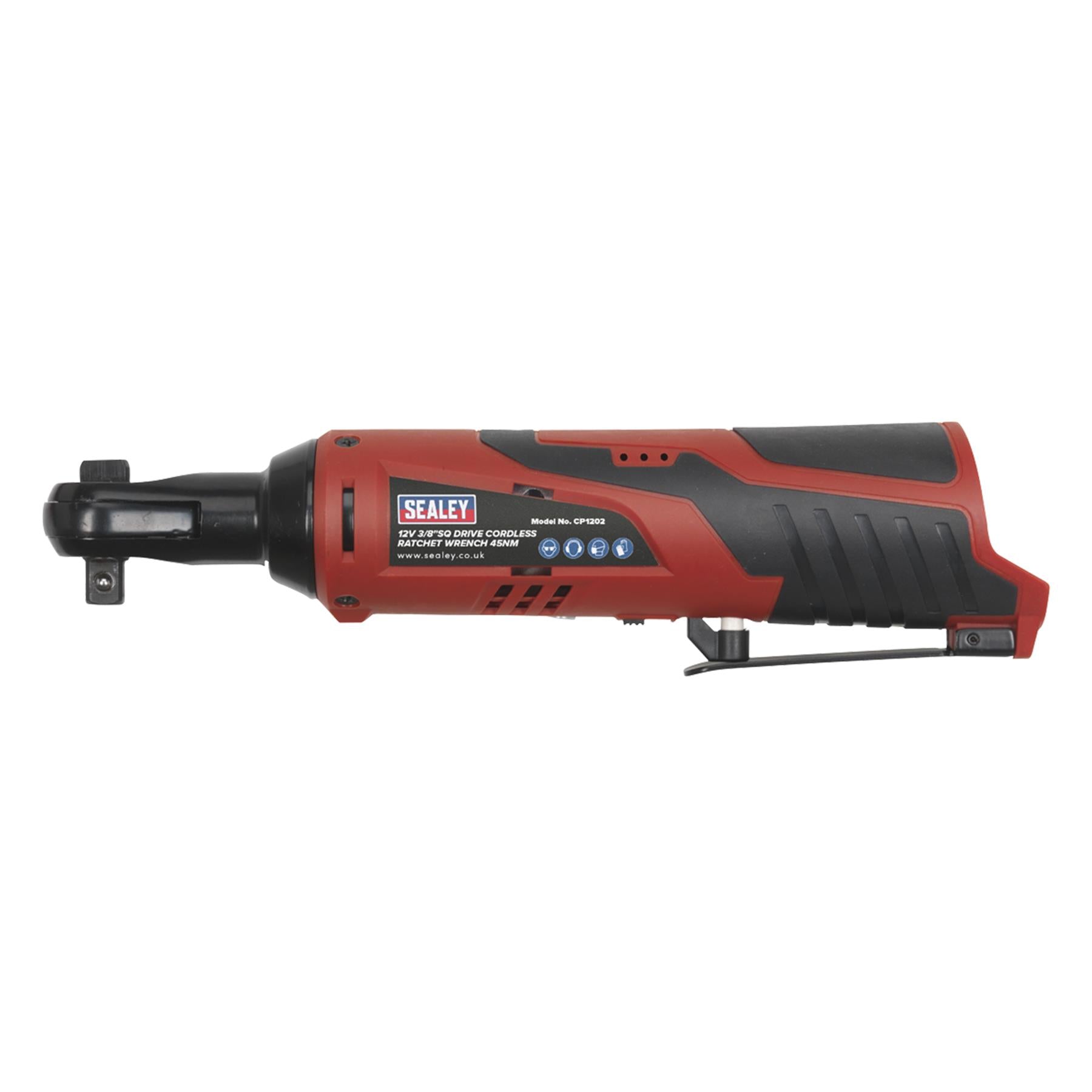 Sealey CP1202KIT Cordless Ratchet Wrench Kit 3/8"Sq Drive 12V Li-ion 2 Batteries