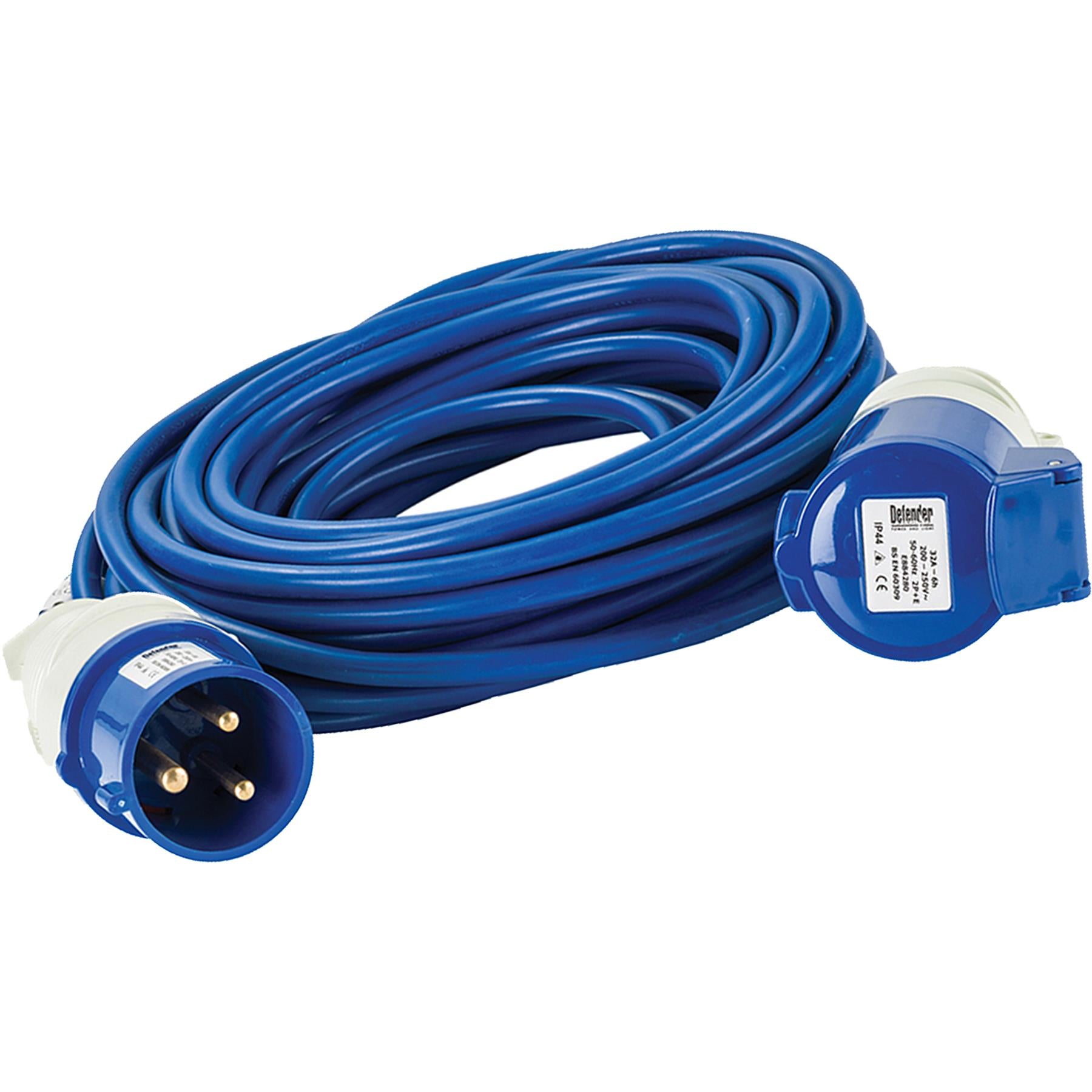 Defender Arctic Extension Lead Blue 2.5mm2 32A 14m 230V
