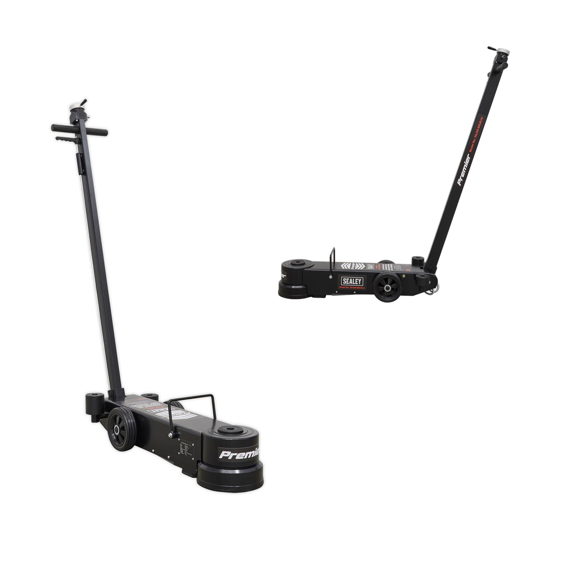 Sealey Air Operated Jack 20-60t Telescopic - Long Reach Low Entry